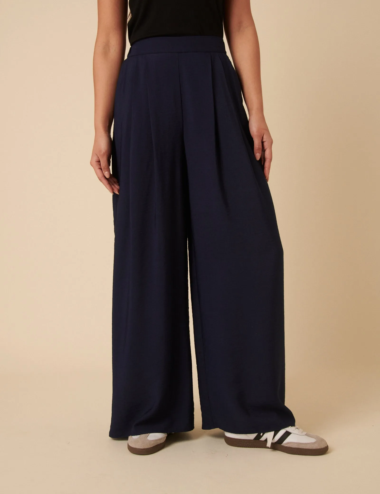 Navy Full Length Zeena Trousers sold by Nobody's Child product image thumbnail 3