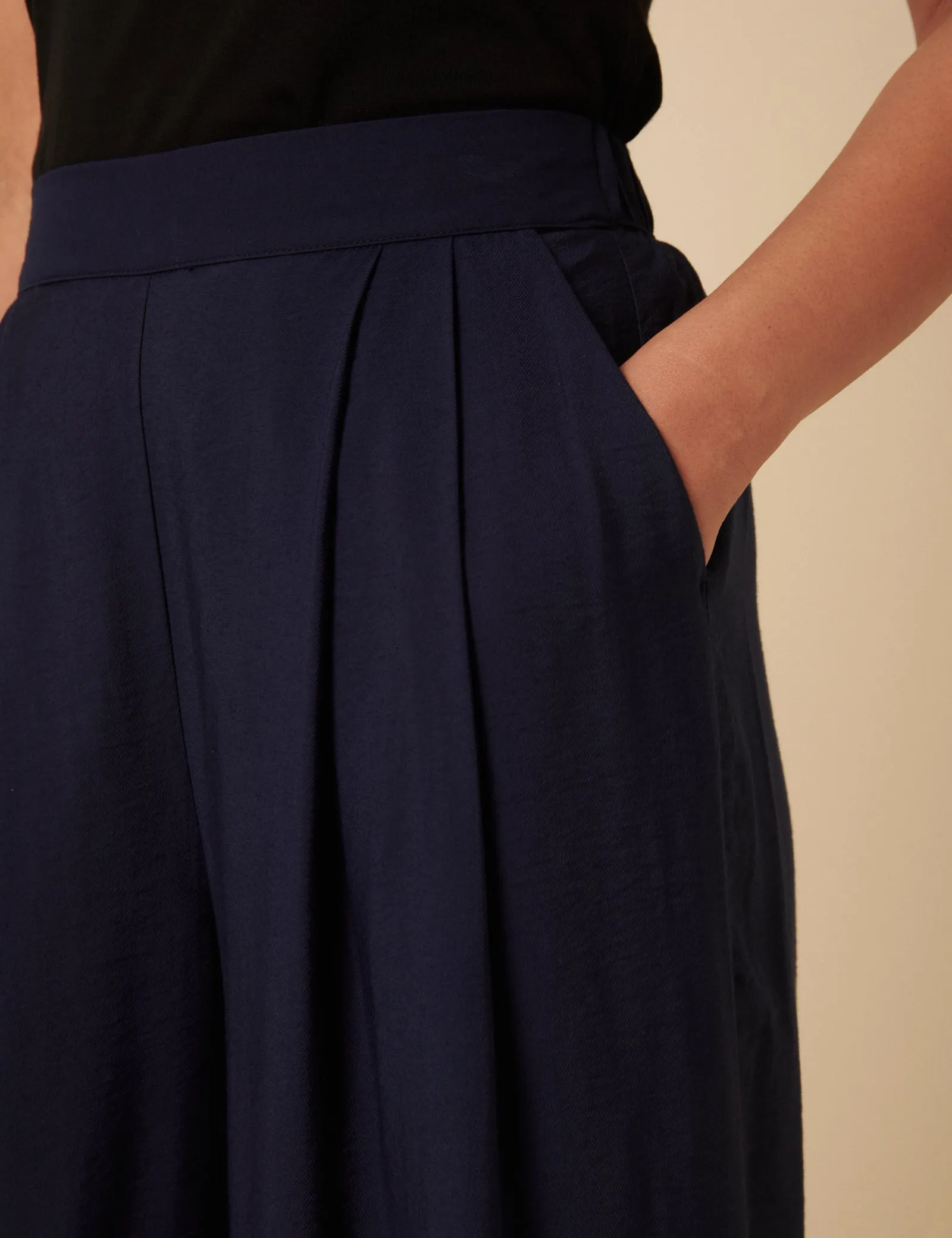 Navy Full Length Zeena Trousers sold by Nobody's Child product image thumbnail 2