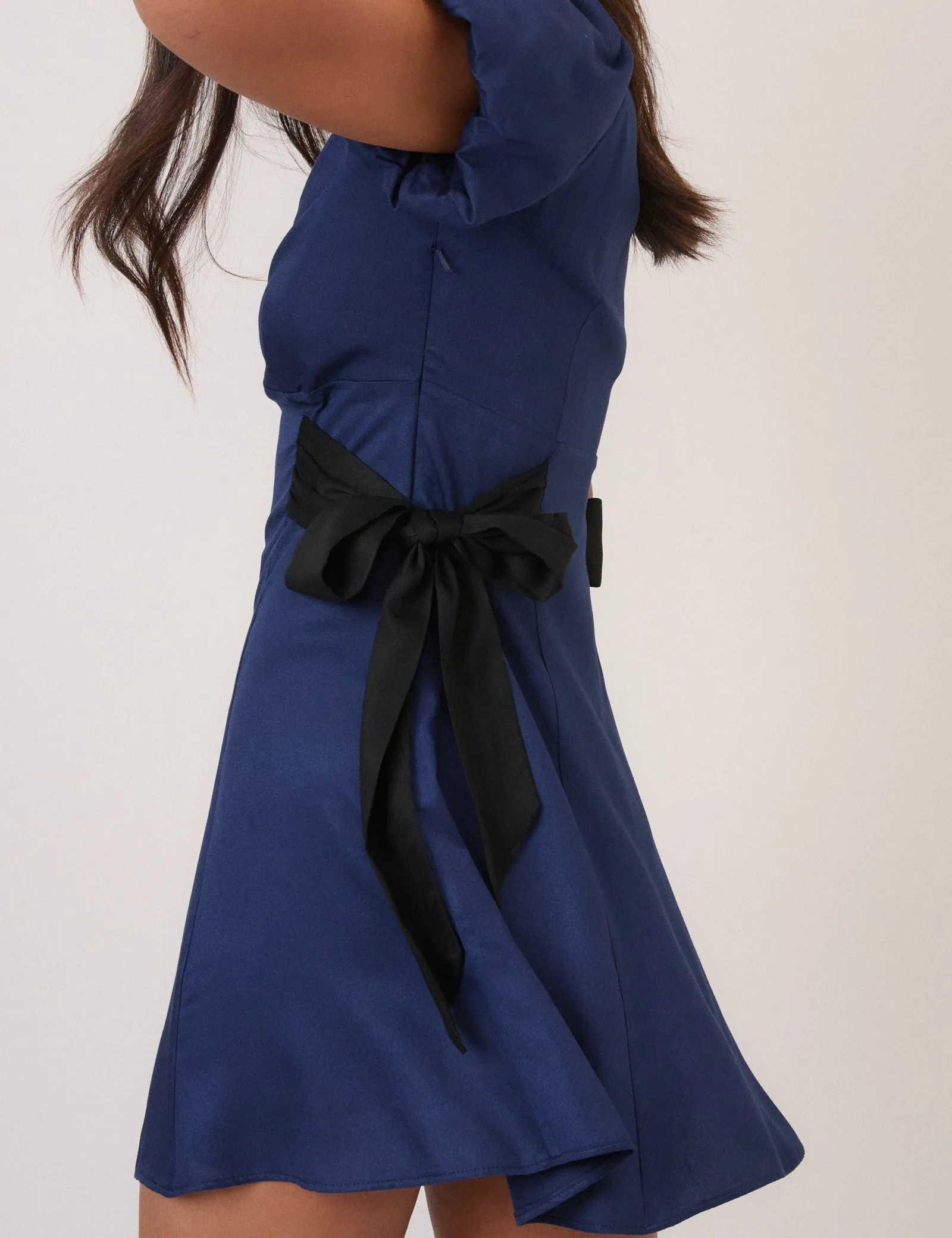 Navy Remi Bow Mini Dress sold by Nobody's Child product image thumbnail 2