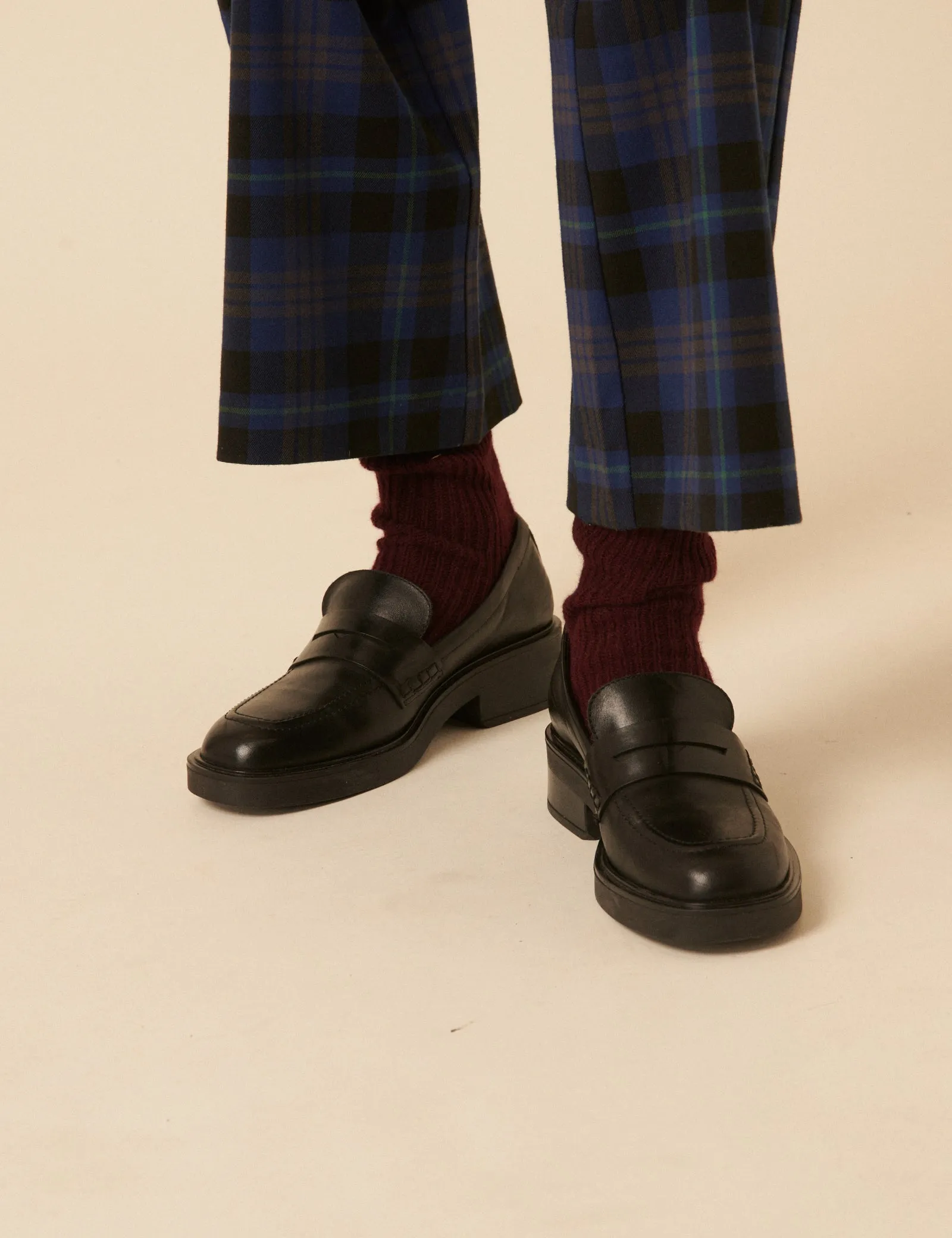 Black Leather Chunky Loafers sold by Nobody's Child product image thumbnail 4