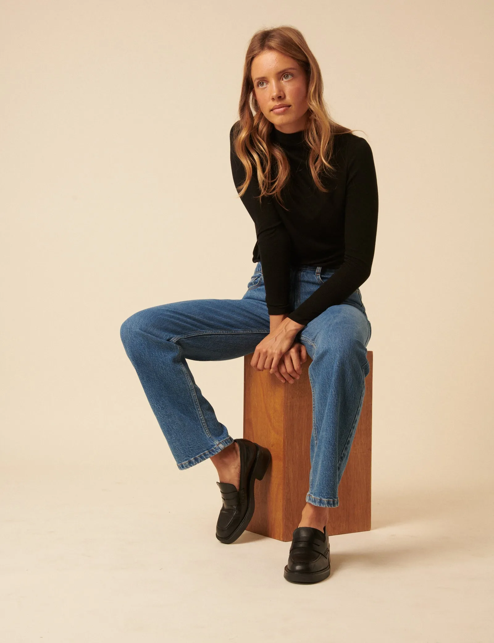 Black Leather Chunky Loafers sold by Nobody's Child product image thumbnail 3