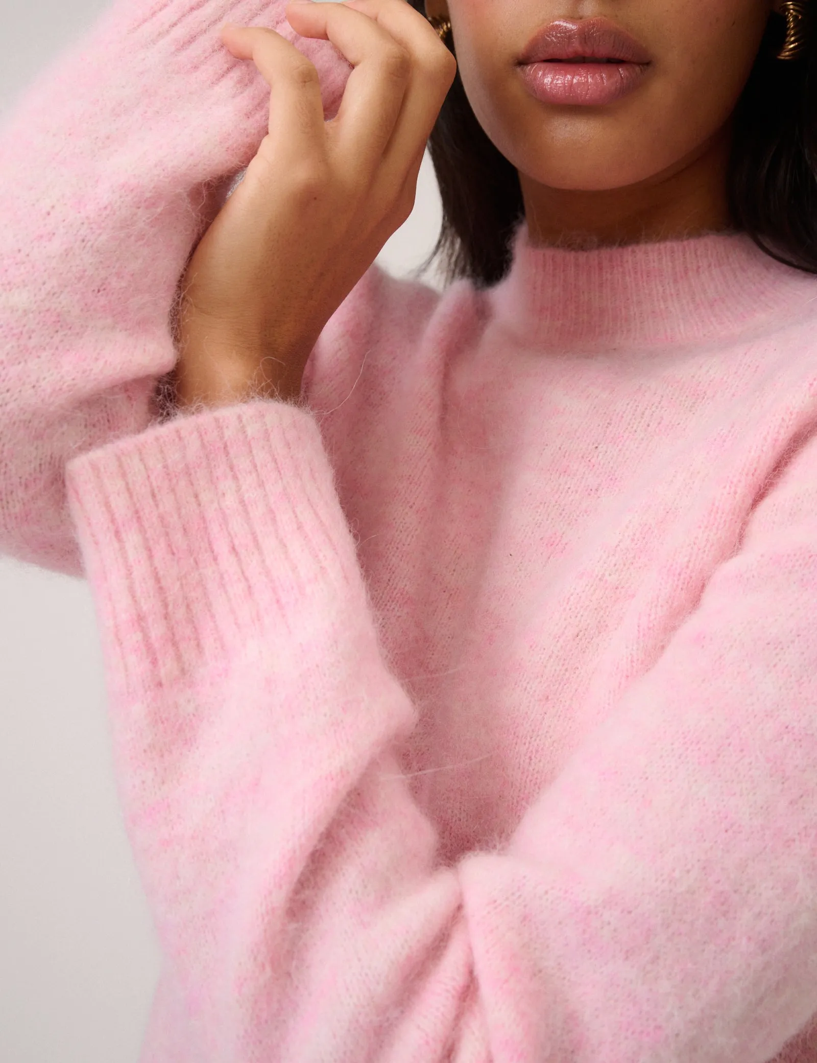 Pink Funnel Neck Knitted Jumper sold by Nobody's Child product image thumbnail 2