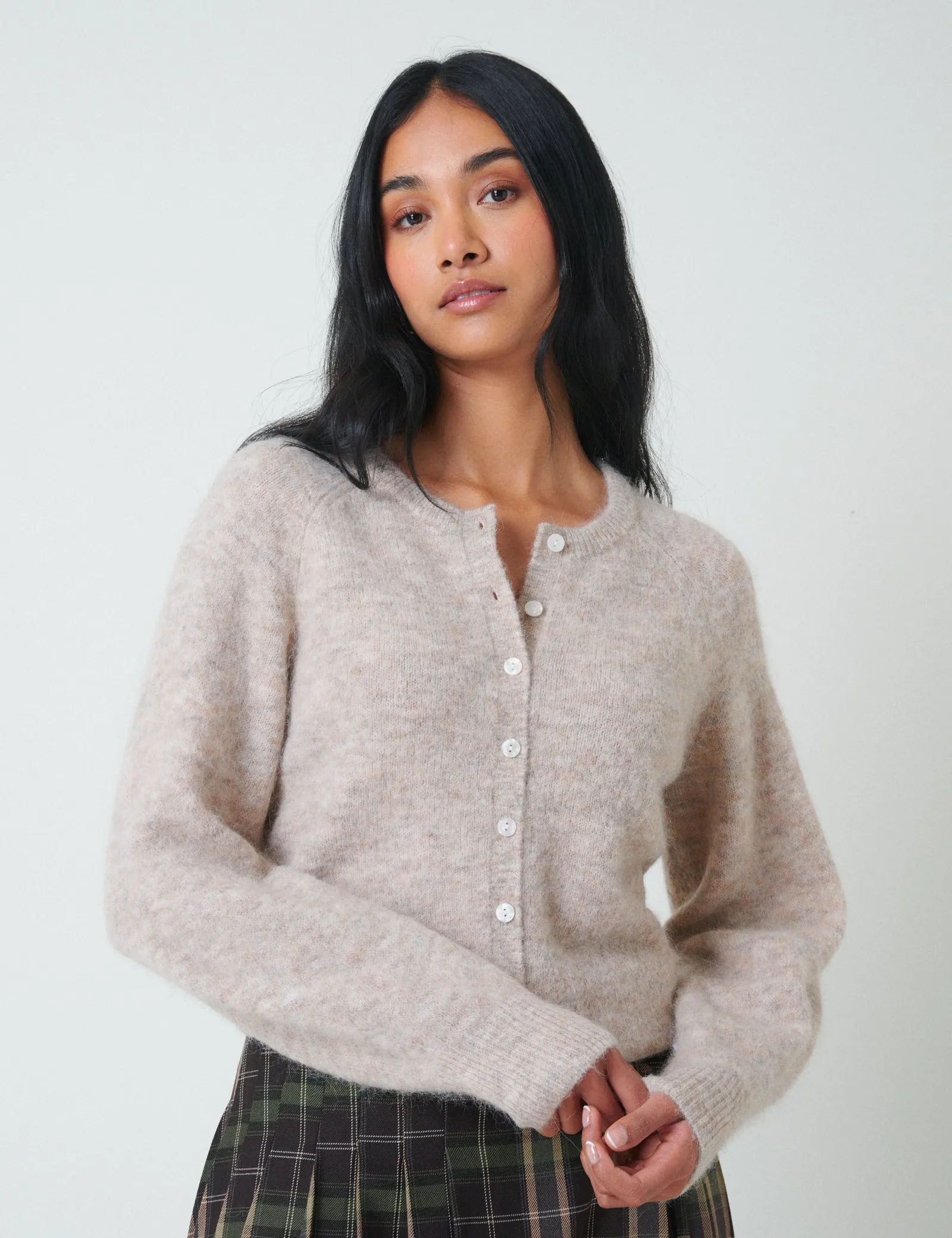 Beige Wool Blend Cardigan sold by Nobody's Child product image thumbnail 3