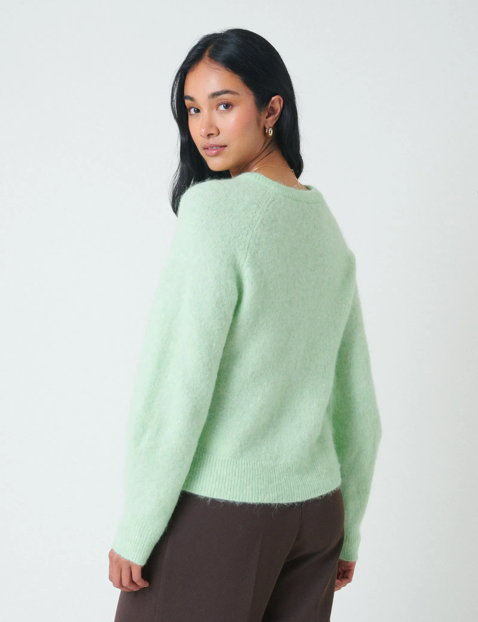 Green Wool Blend Cardigan sold by Nobody's Child product image thumbnail 4