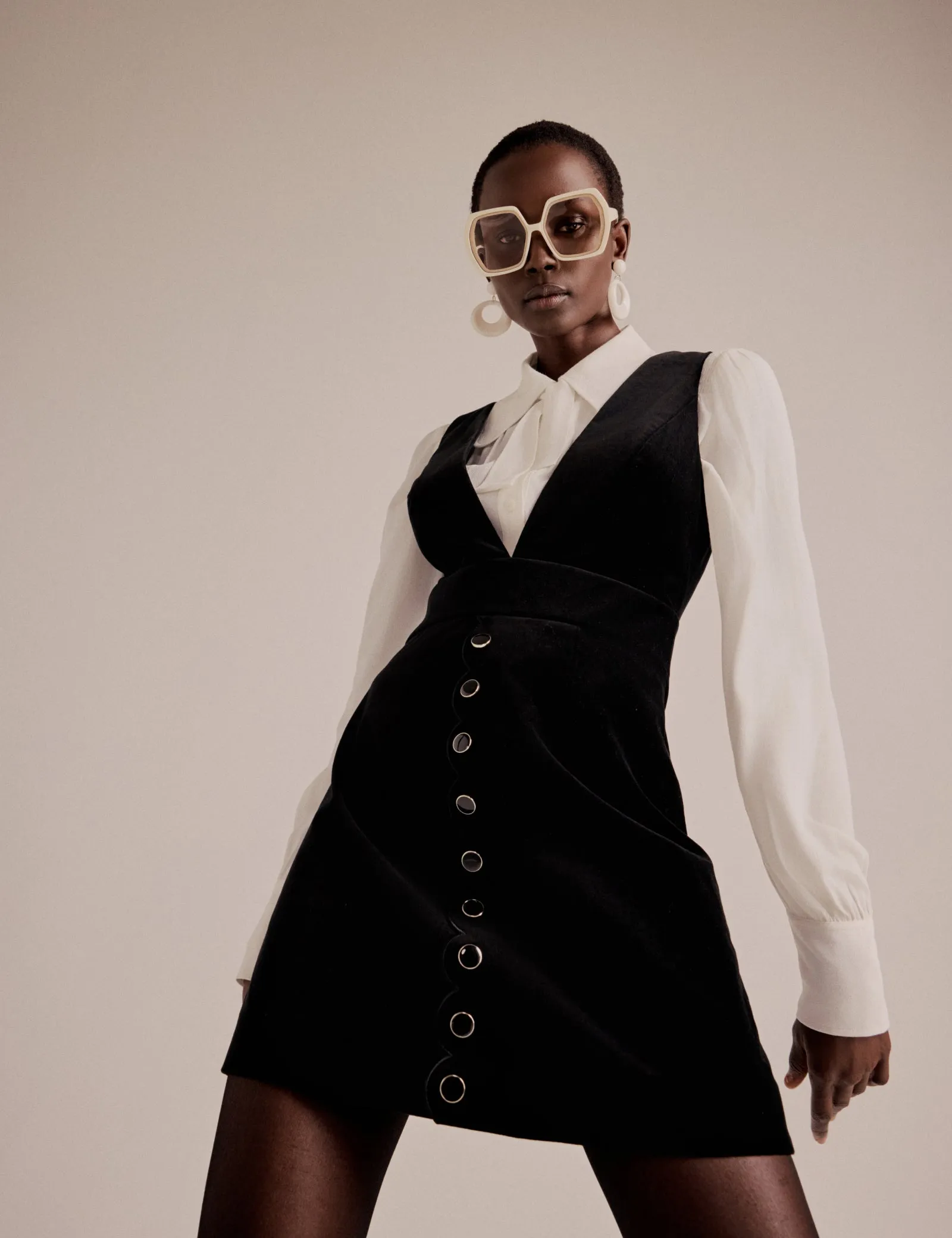 NC x Lisou Cream Statement Collar Blouse sold by Nobody's Child