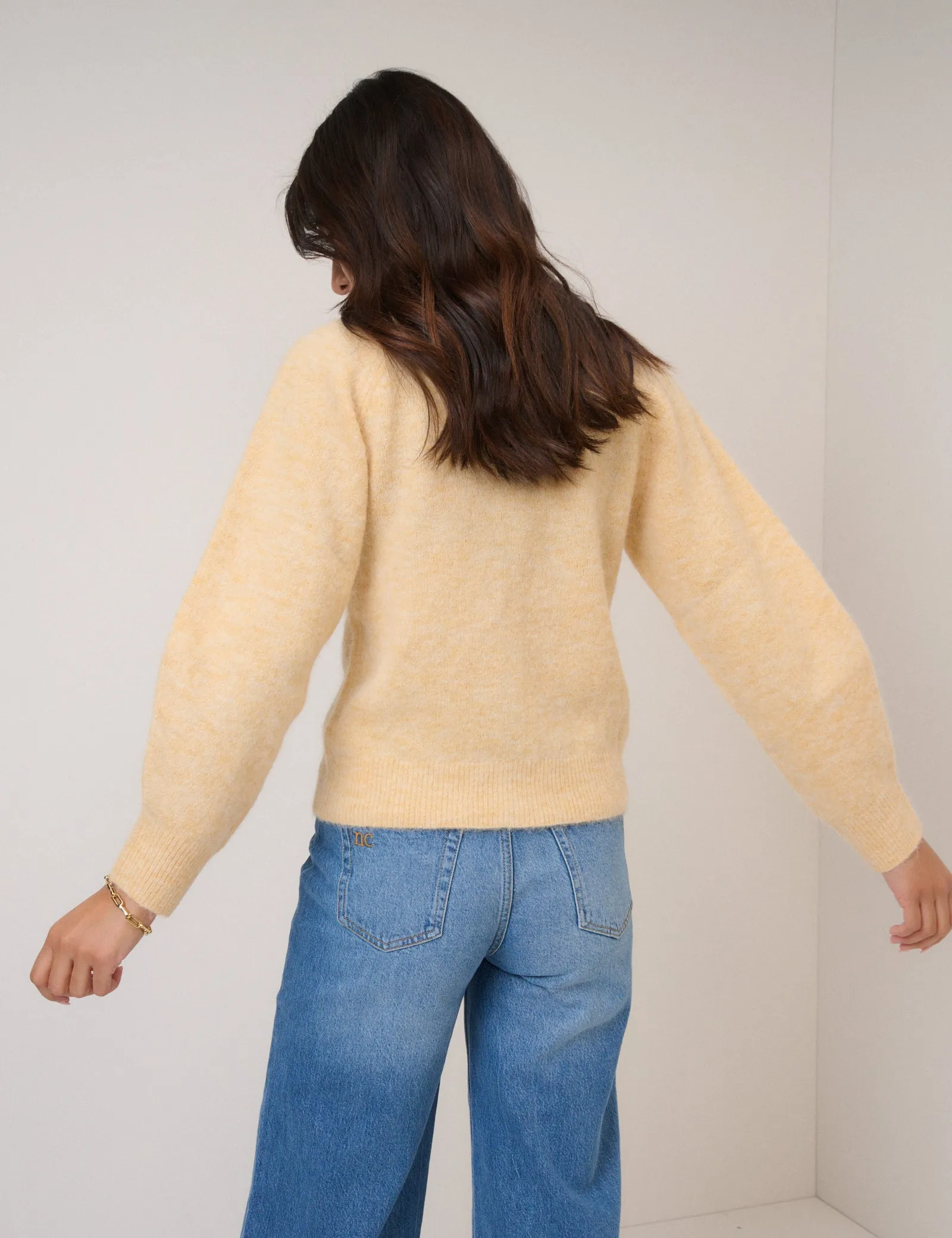 Butter Yellow Wool Blend Cardigan sold by Nobody's Child product image thumbnail 5
