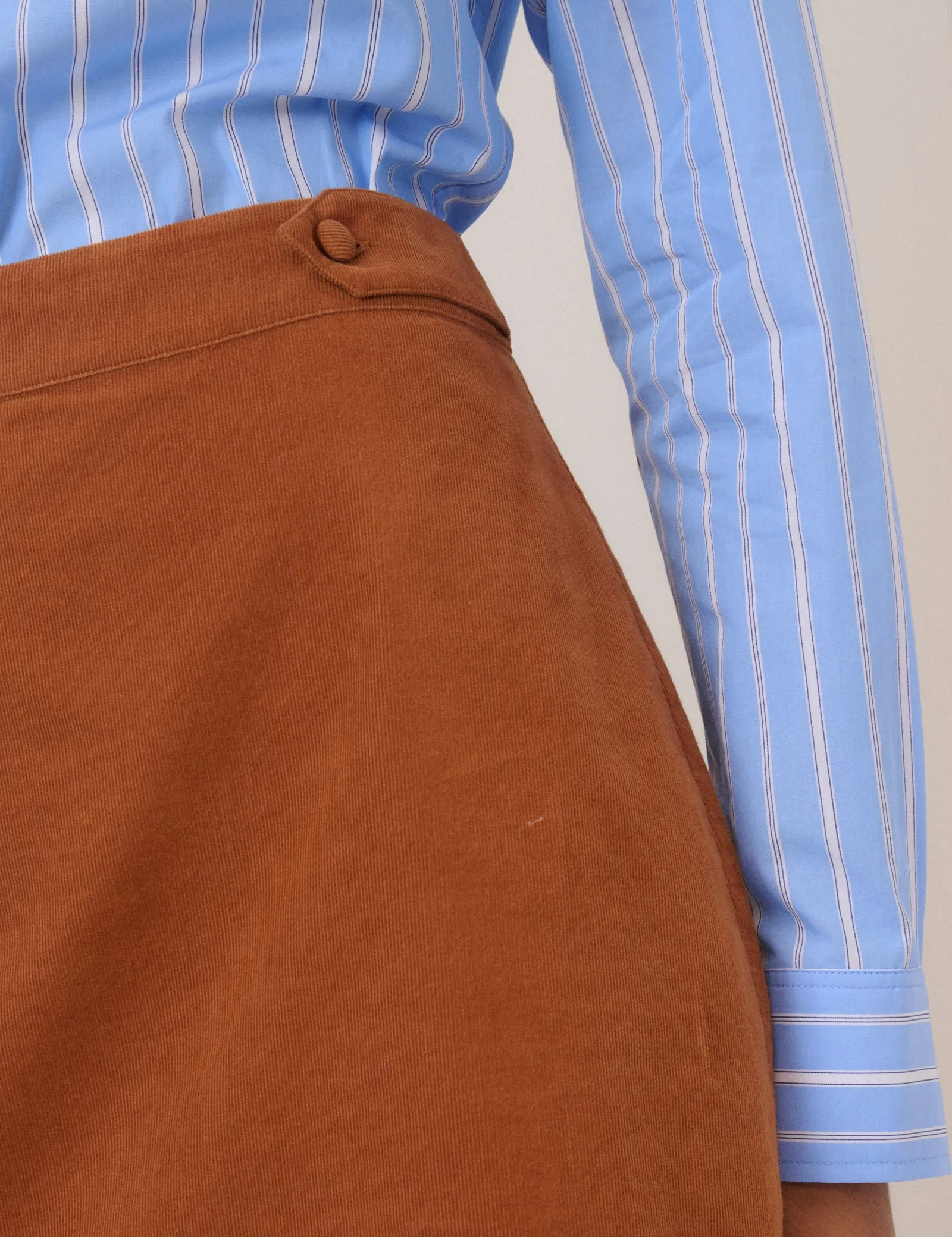 Terracotta Cord Mini Skirt sold by Nobody's Child product image thumbnail 4