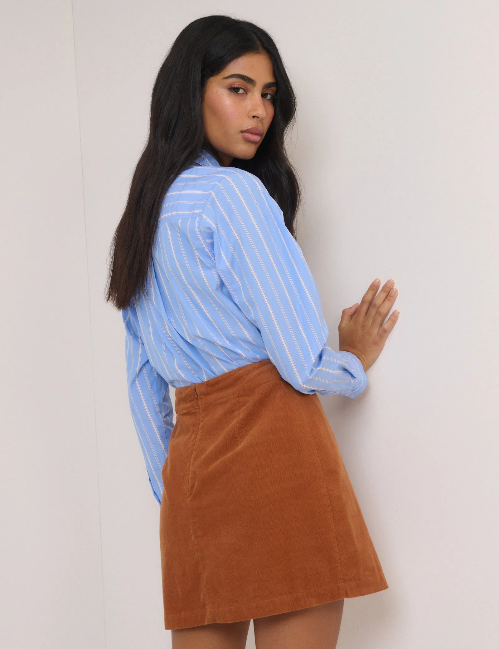 Terracotta Cord Mini Skirt sold by Nobody's Child product image thumbnail 5