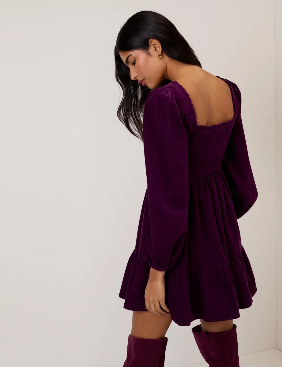 Purple Velvet Elsa Mini Dress sold by Nobody's Child product image thumbnail 4