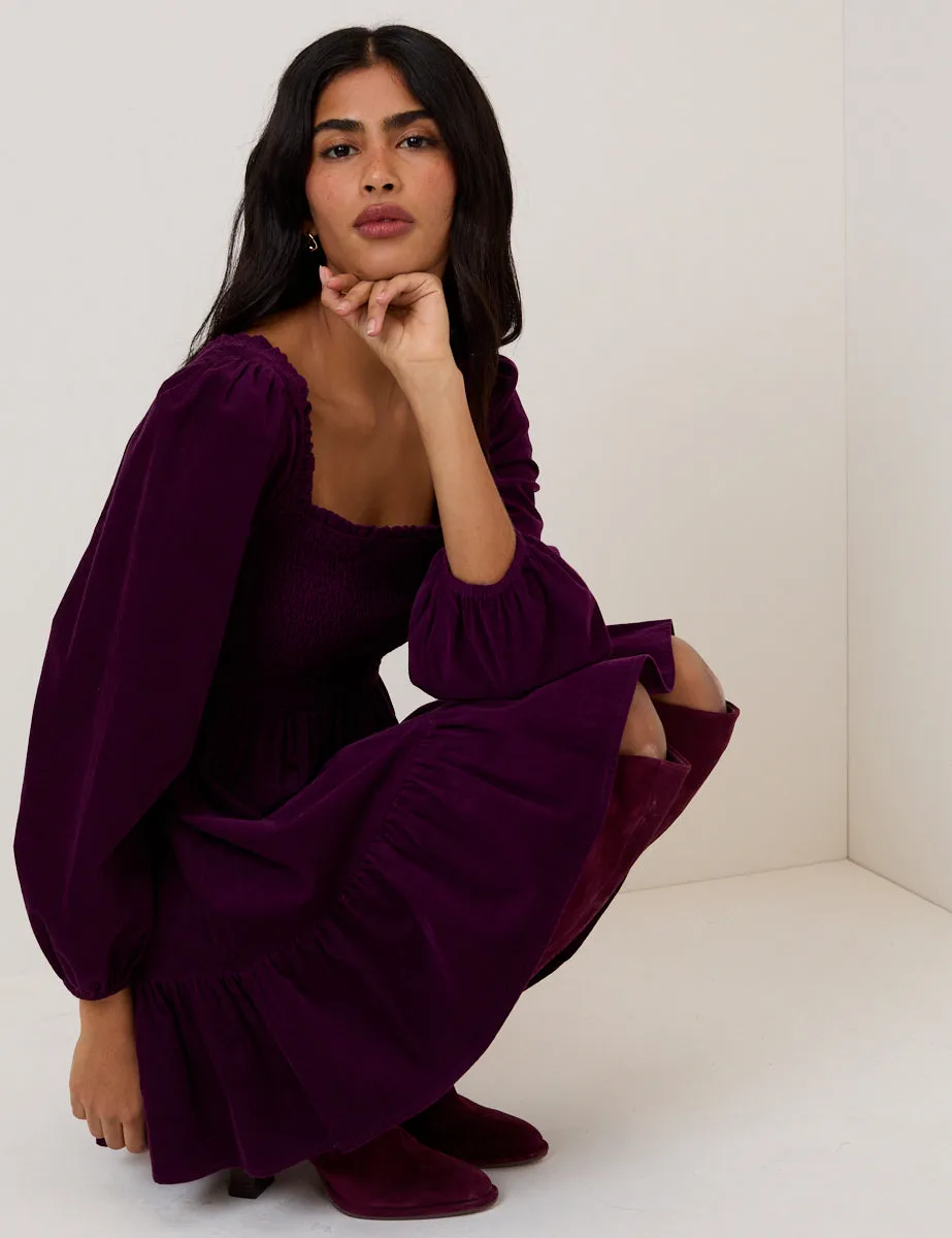 Purple Velvet Elsa Mini Dress sold by Nobody's Child product image thumbnail 3