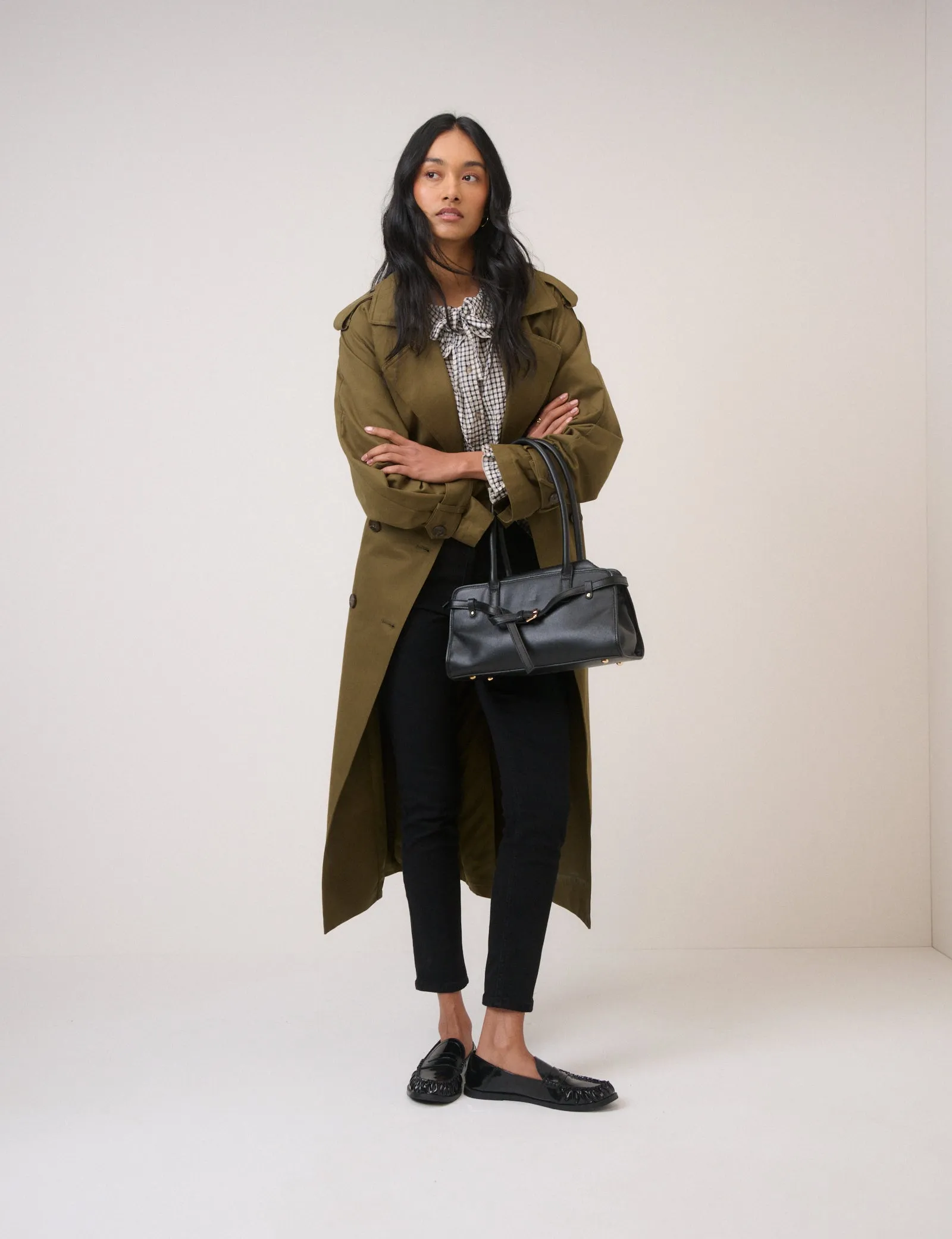 White Check Frill Collar Blouse sold by Nobody's Child product image thumbnail 5