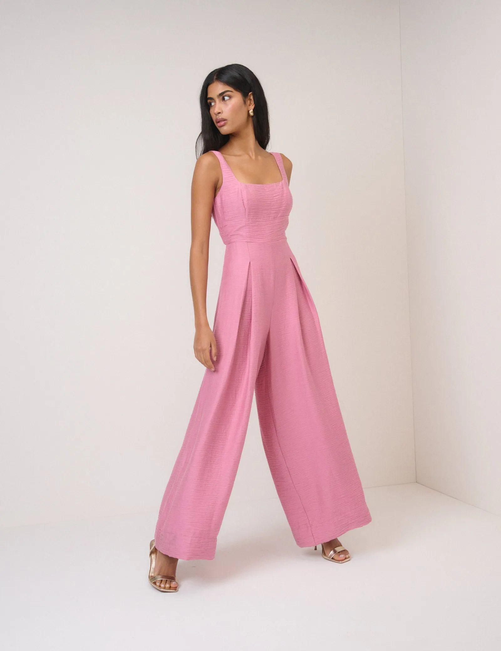 Pink Square Neck Jumpsuit sold by Nobody's Child product image thumbnail 5