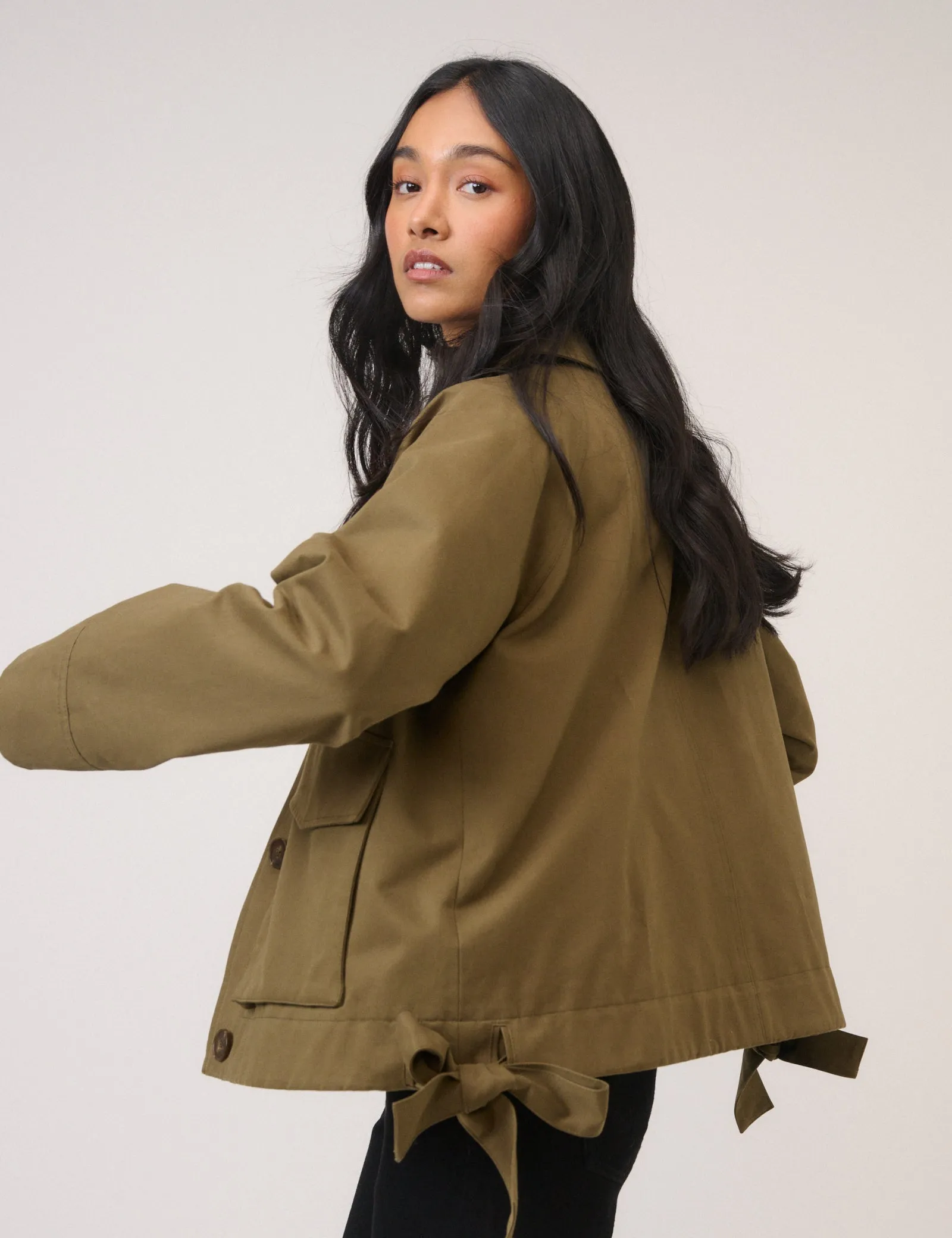 Khaki Utility Jacket sold by Nobody's Child product image thumbnail 2