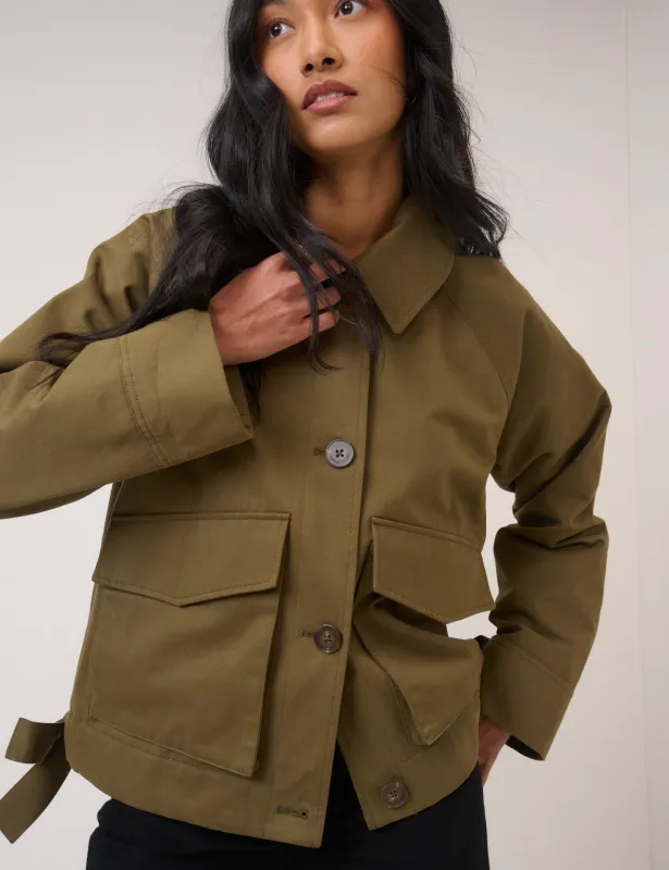 Khaki Utility Jacket sold by Nobody's Child