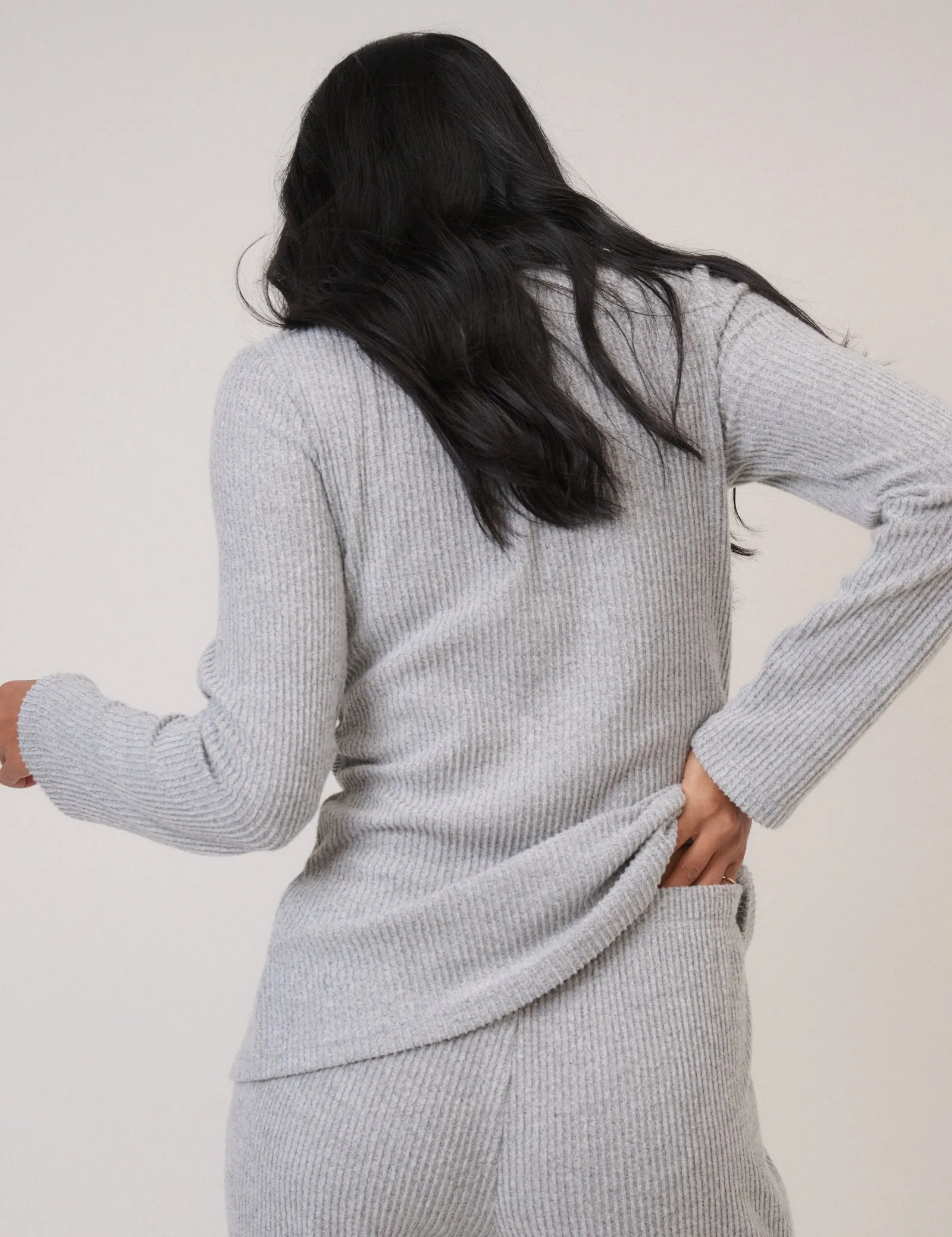Grey Ribbed Longline Cardigan sold by Nobody's Child product image thumbnail 5