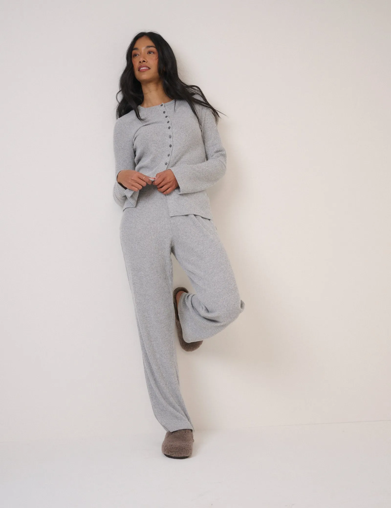 Grey Ribbed Trousers sold by Nobody's Child product image thumbnail 3