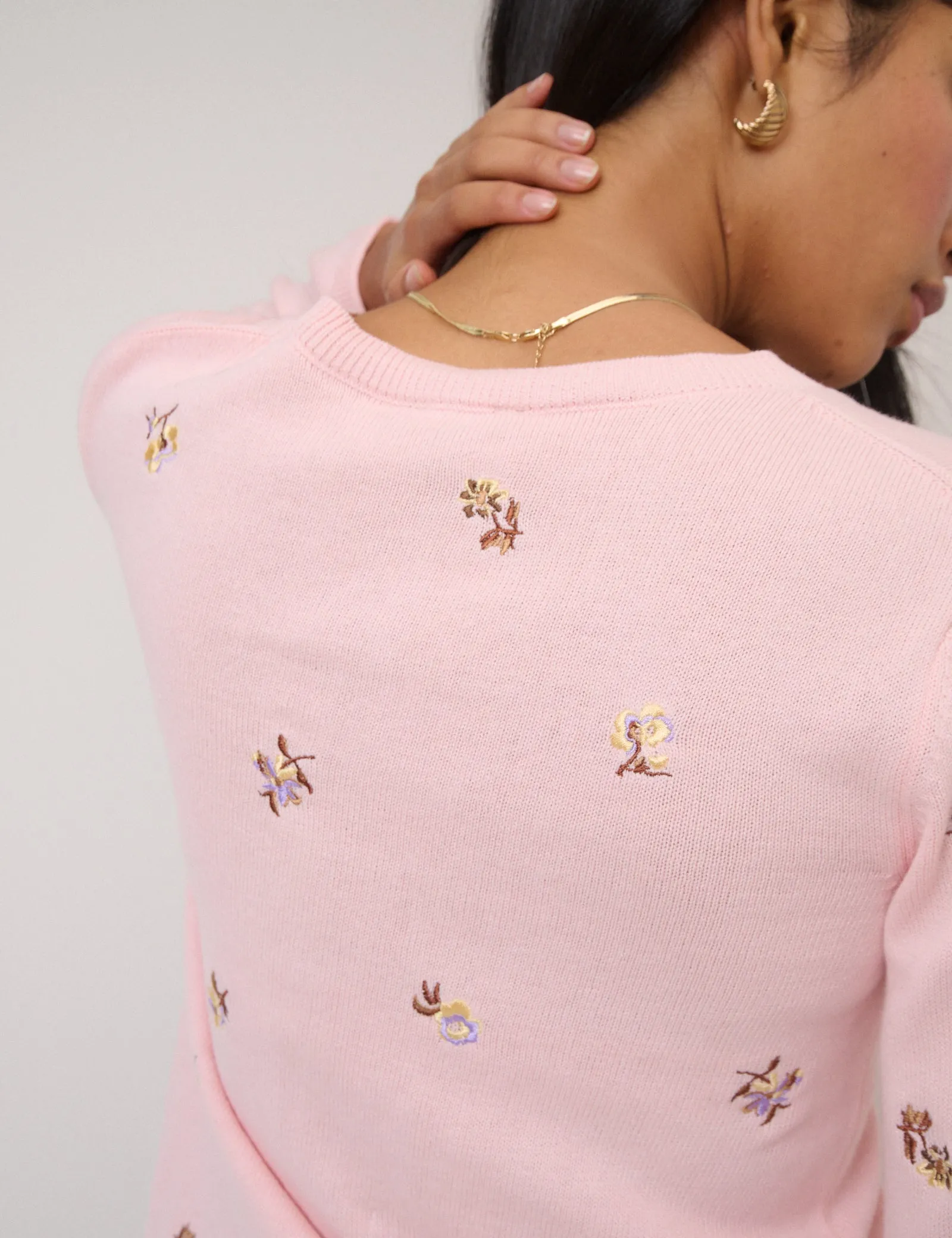 Pink Floral Embroidered Cardigan sold by Nobody's Child product image thumbnail 3