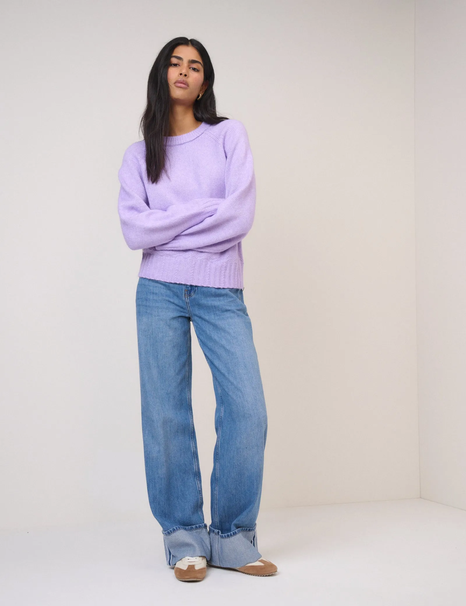 Purple Knitted Bow Tie Back Jumper sold by Nobody's Child product image thumbnail 4