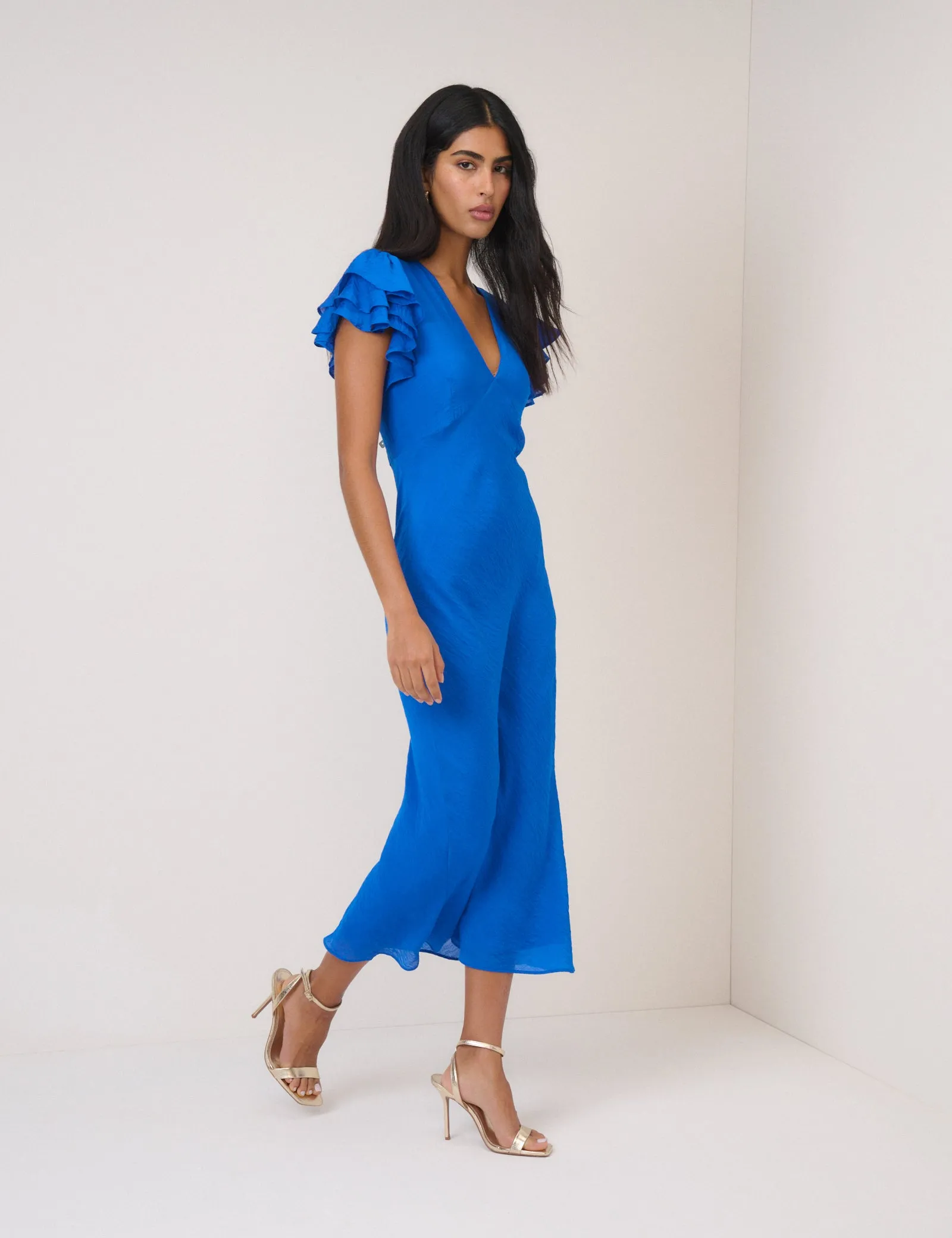 Electric Blue Layla Midi Dress sold by Nobody's Child