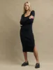 Black Square Neck Knitted Midi Dress sold by Nobody's Child