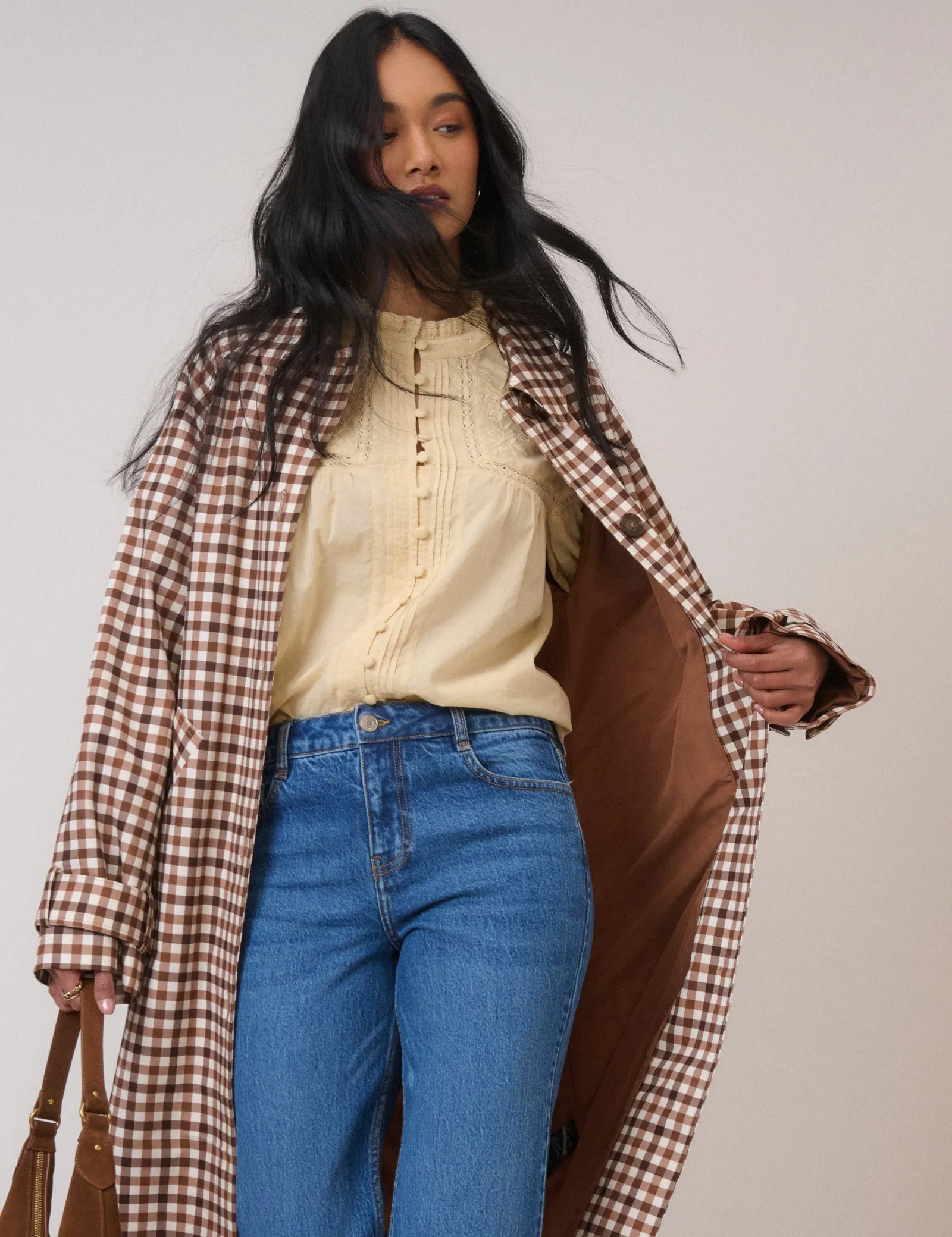 Butter Yellow Floral Embroidered High Neck Blouse sold by Nobody's Child product image thumbnail 3