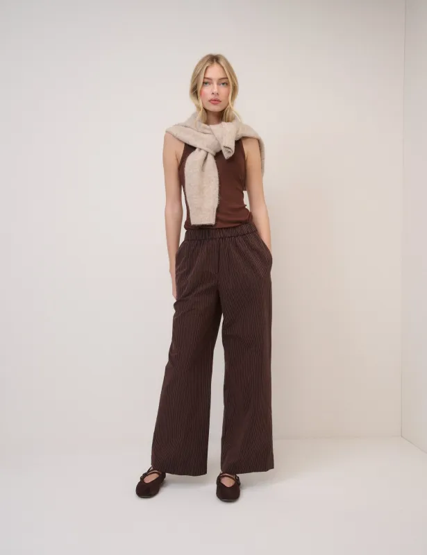 Brown Wide Leg Trousers sold by Nobody's Child
