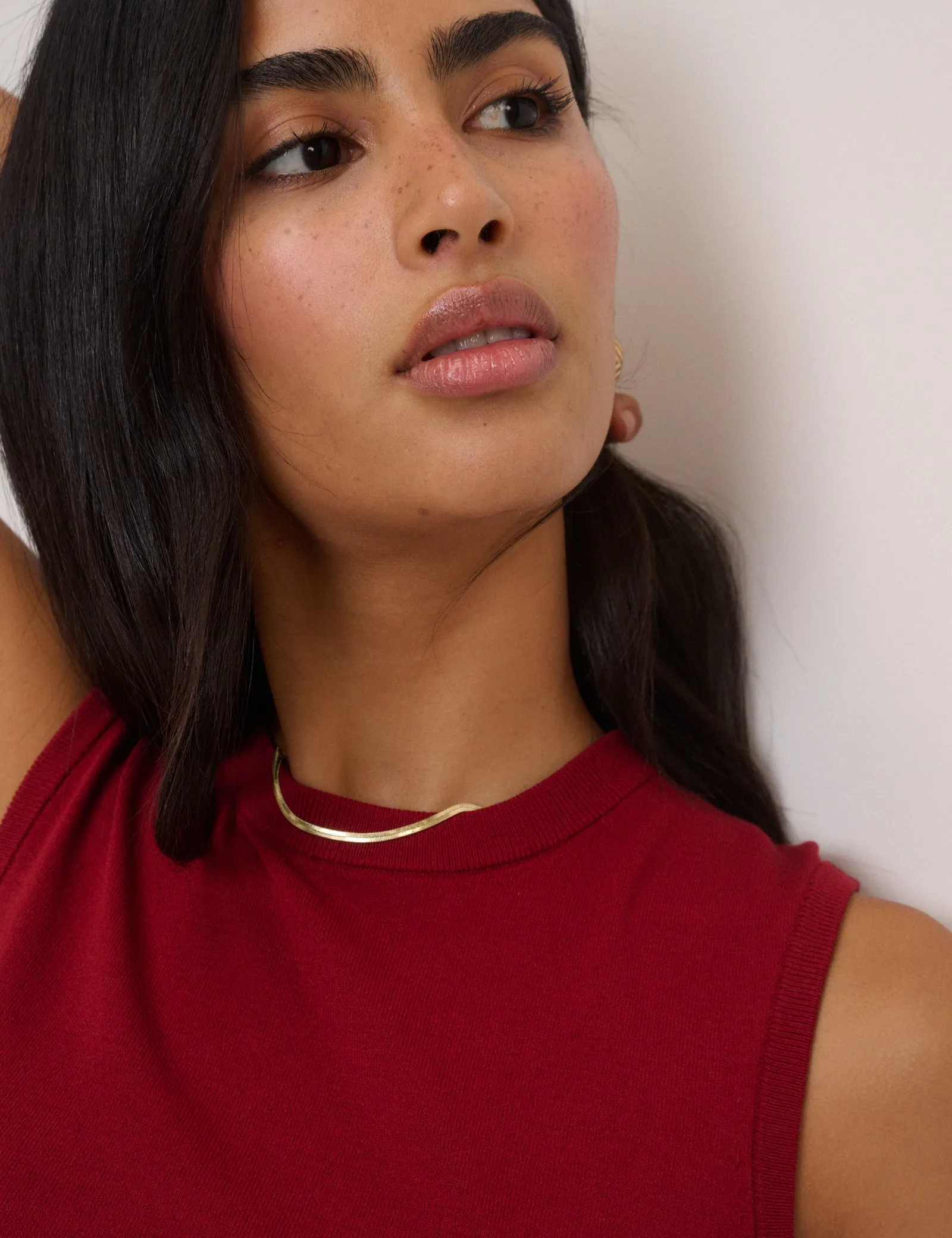 Red Crew Neck Knitted Vest sold by Nobody's Child product image thumbnail 4