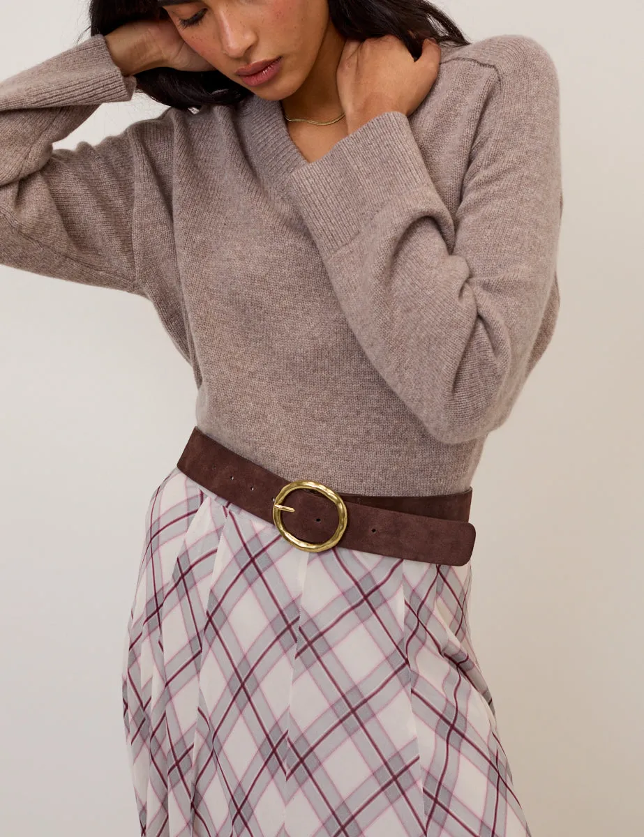 Beige V-Neck Wool Jumper sold by Nobody's Child product image thumbnail 3