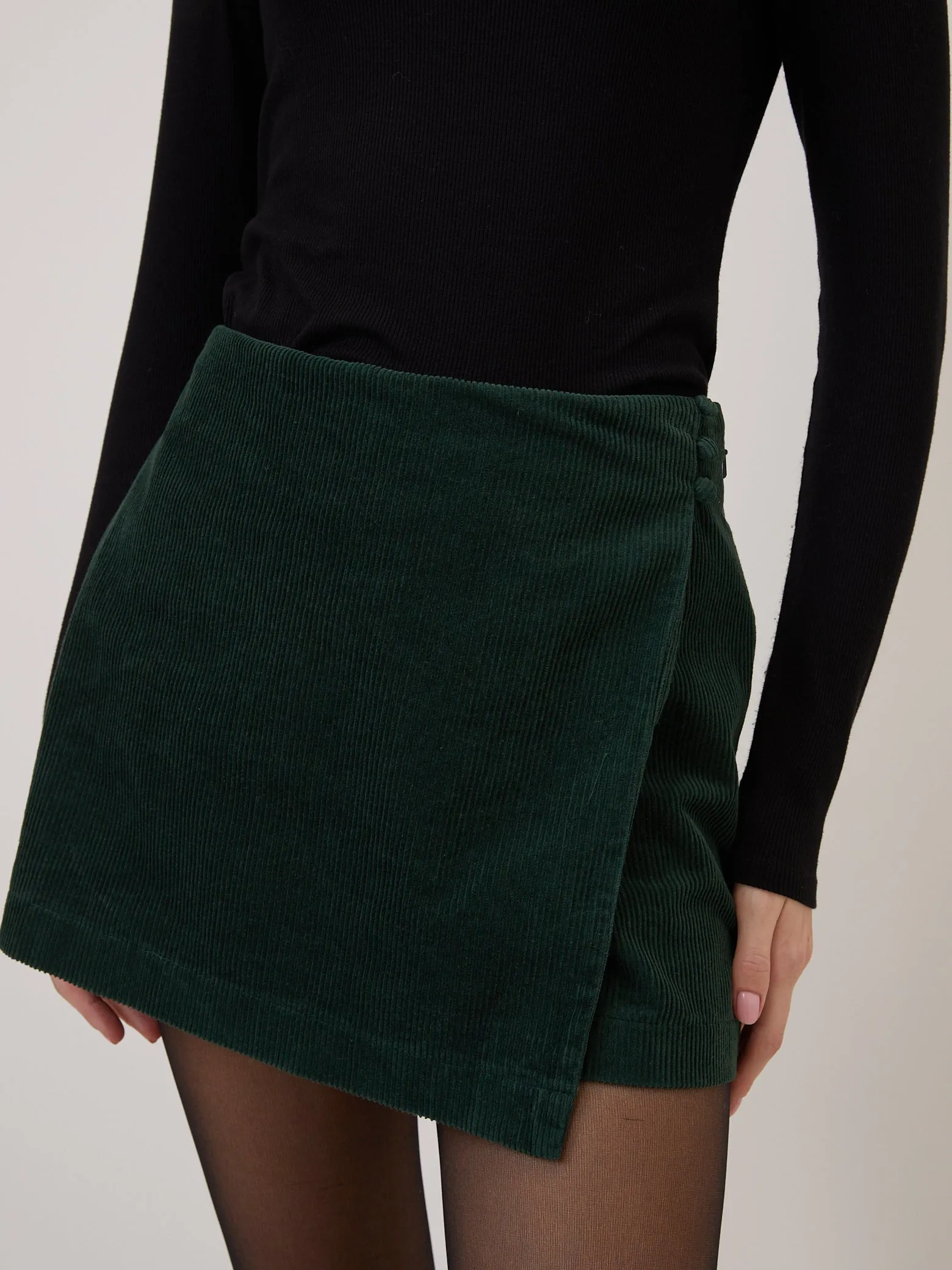 Forest Green Cord Wrap Skort sold by Nobody's Child