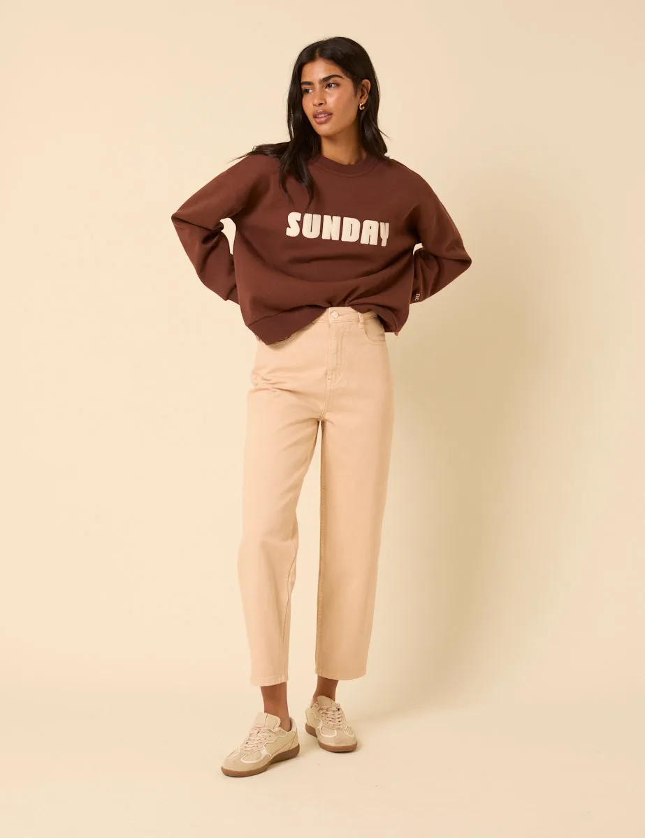 Brown Sunday Graphic Sweatshirt sold by Nobody's Child product image thumbnail 4