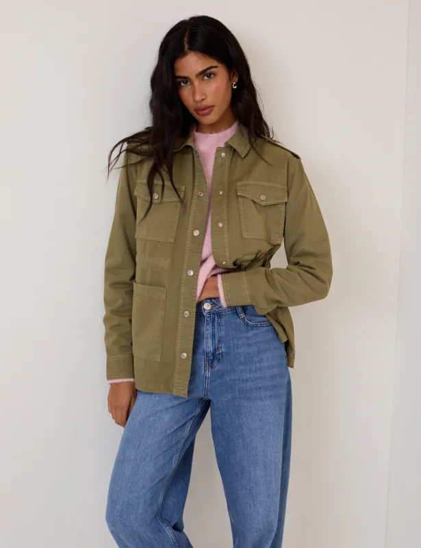 Green Utility Jacket sold by Nobody's Child