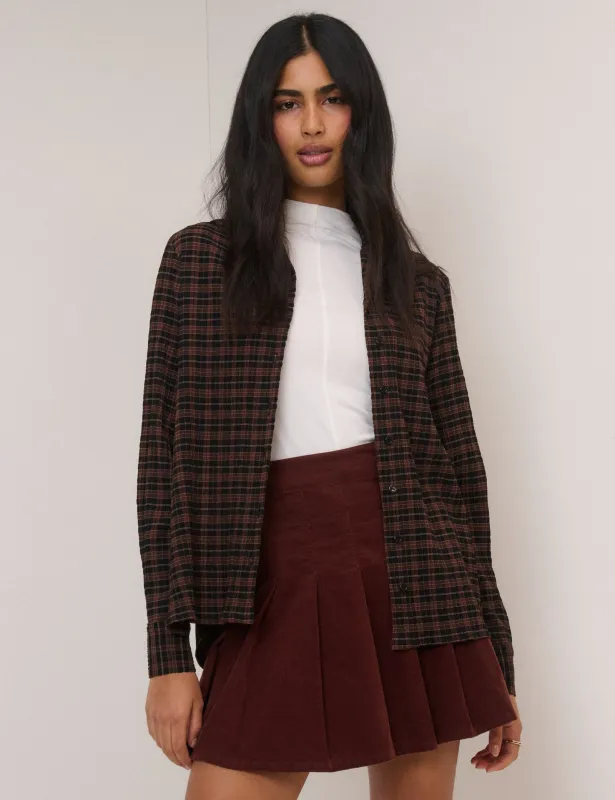 Brown And Black Check Shirt sold by Nobody's Child