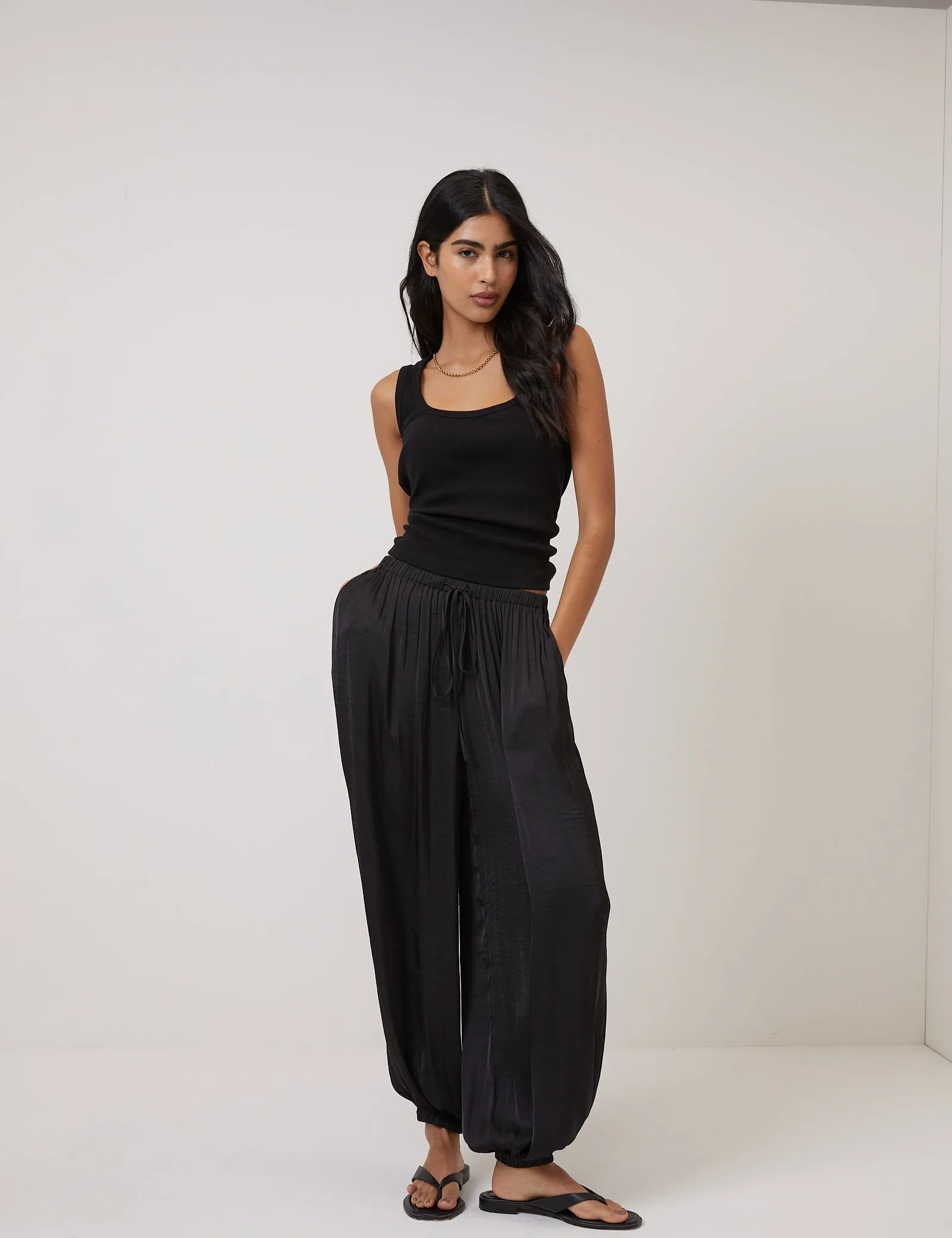 Black Balloon Cuffed Trousers sold by Nobody's Child product image thumbnail 2