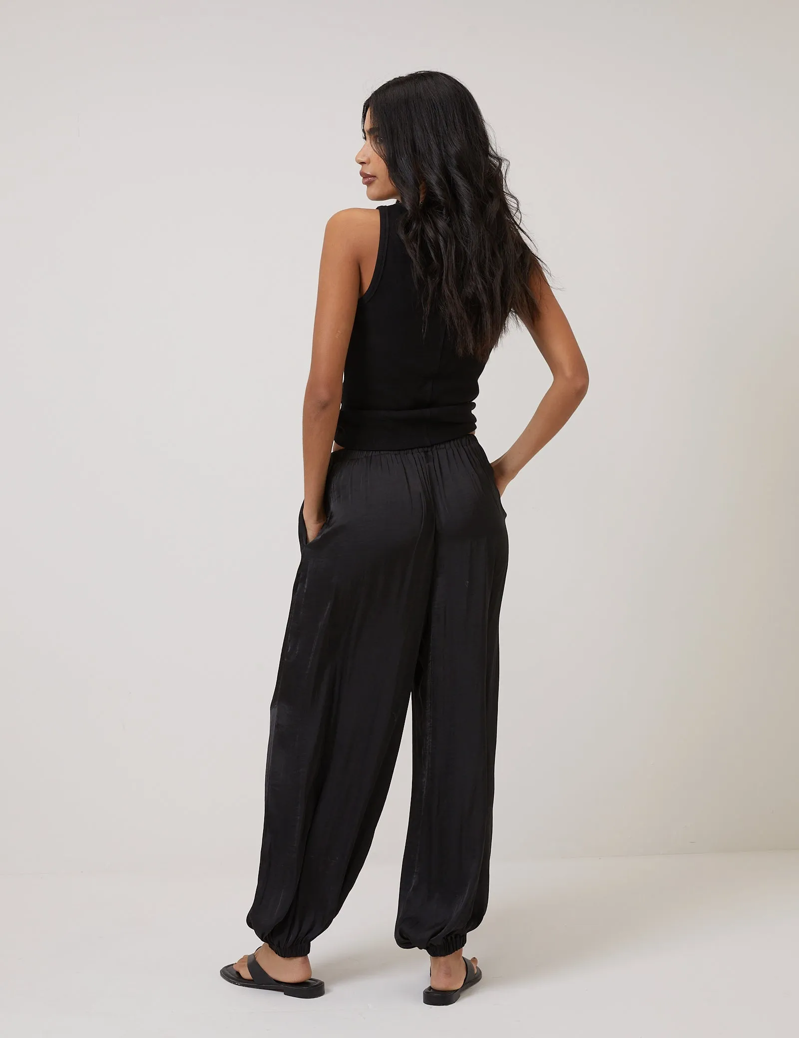 Black Balloon Cuffed Trousers sold by Nobody's Child product image thumbnail 4