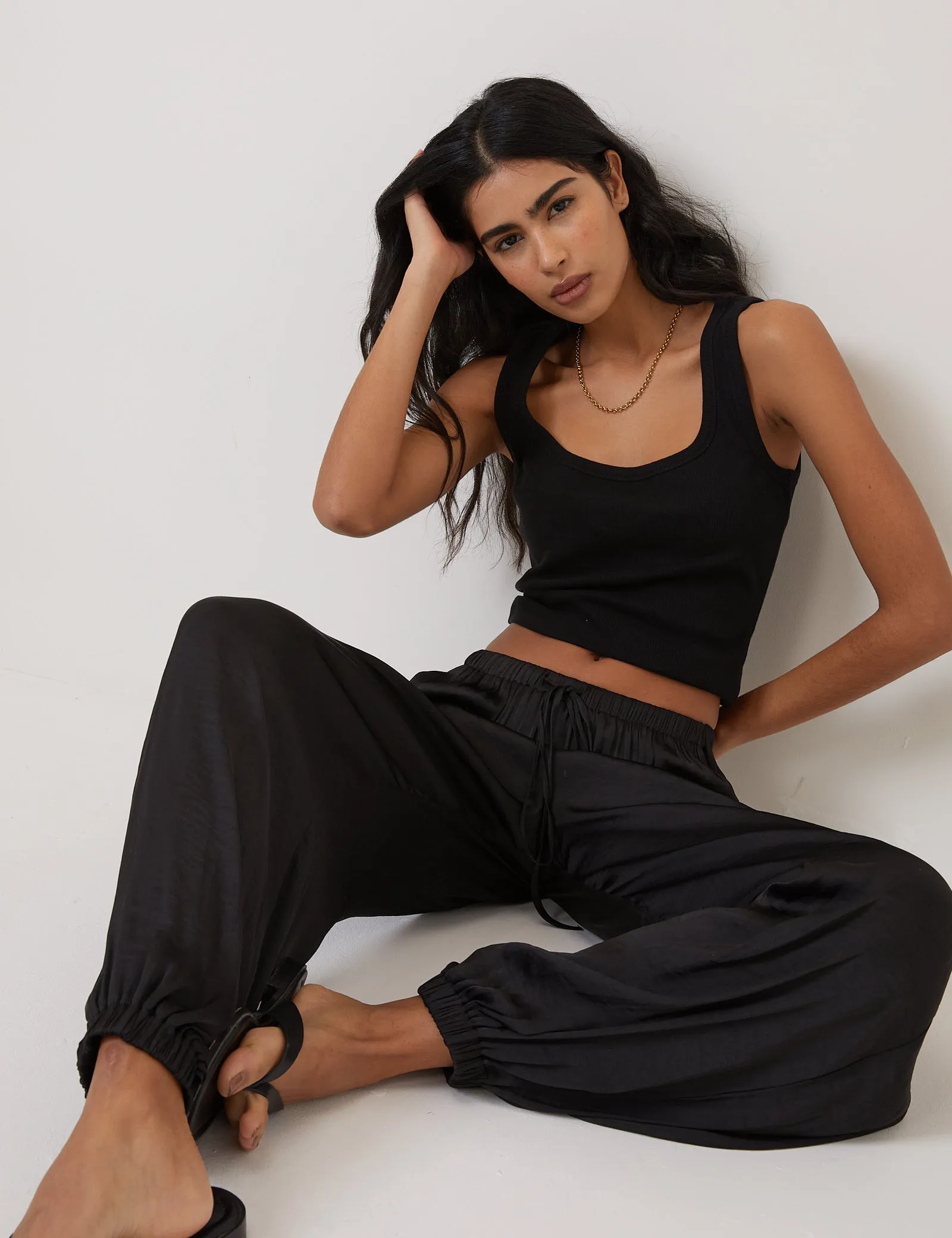 Black Balloon Cuffed Trousers sold by Nobody's Child product image thumbnail 5
