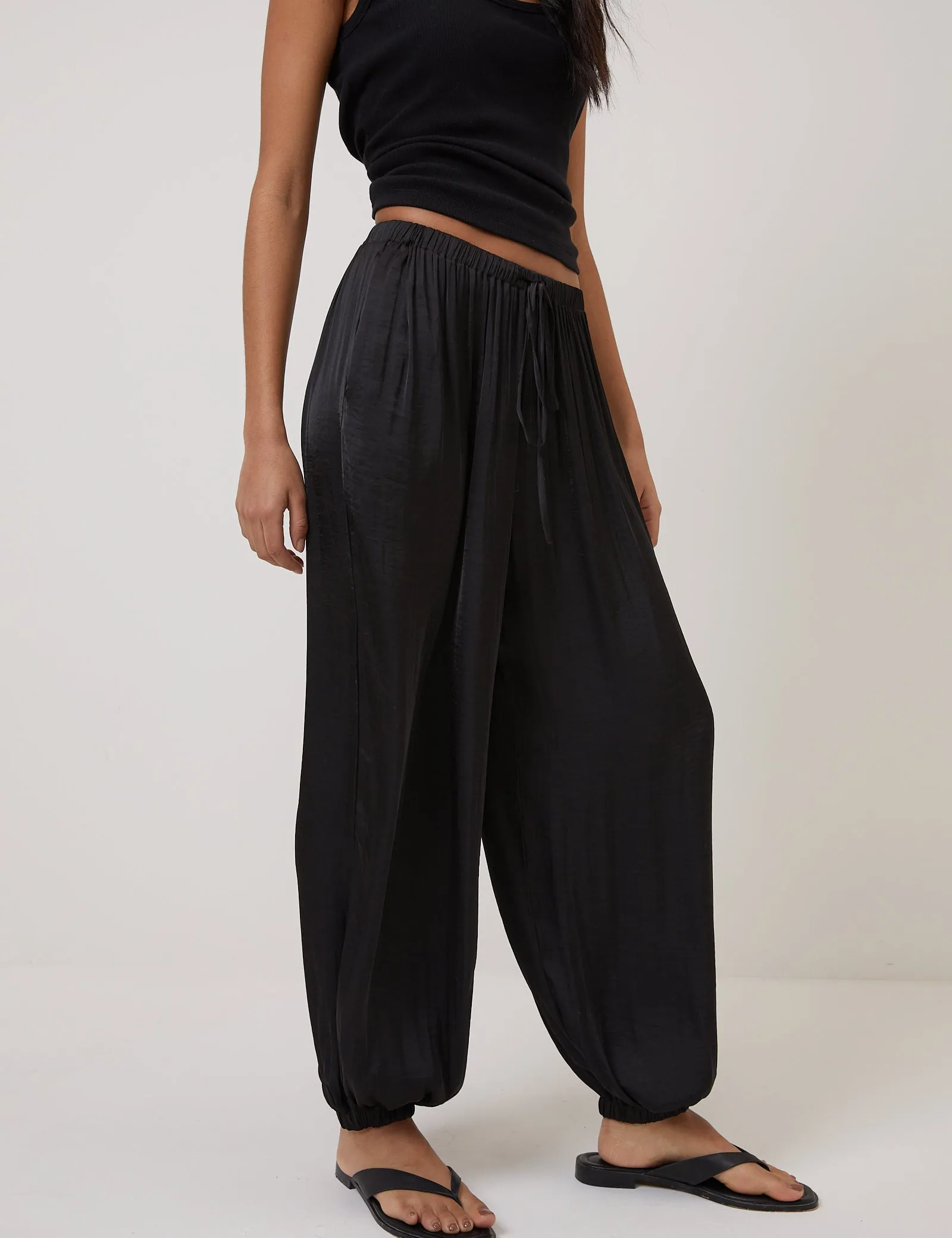 Black Balloon Cuffed Trousers sold by Nobody's Child