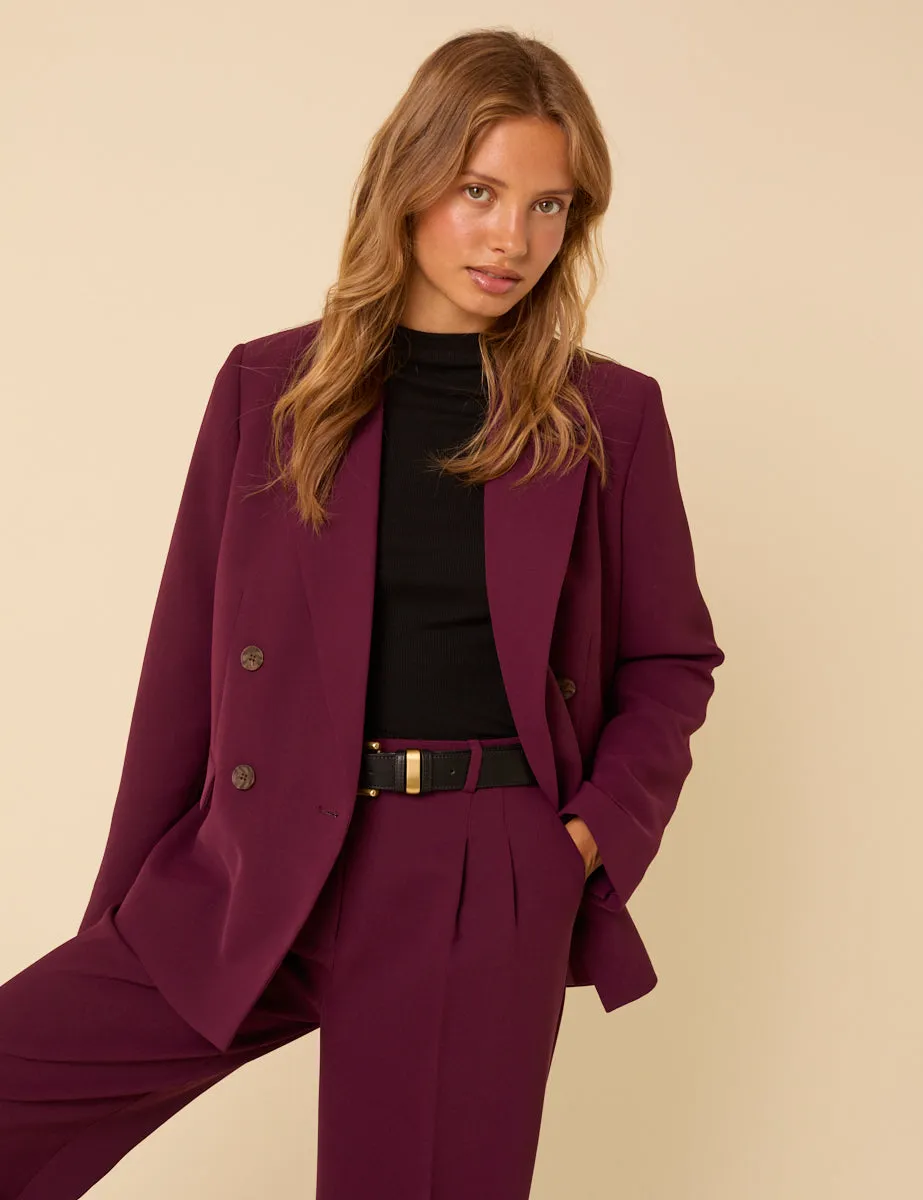 Burgundy Alicia Double Breasted Blazer sold by Nobody's Child product image thumbnail 2