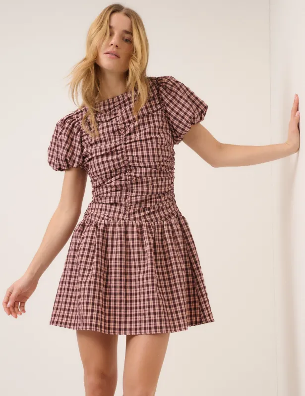 Pink Gingham Haven Mini Dress made by Nobody's Child