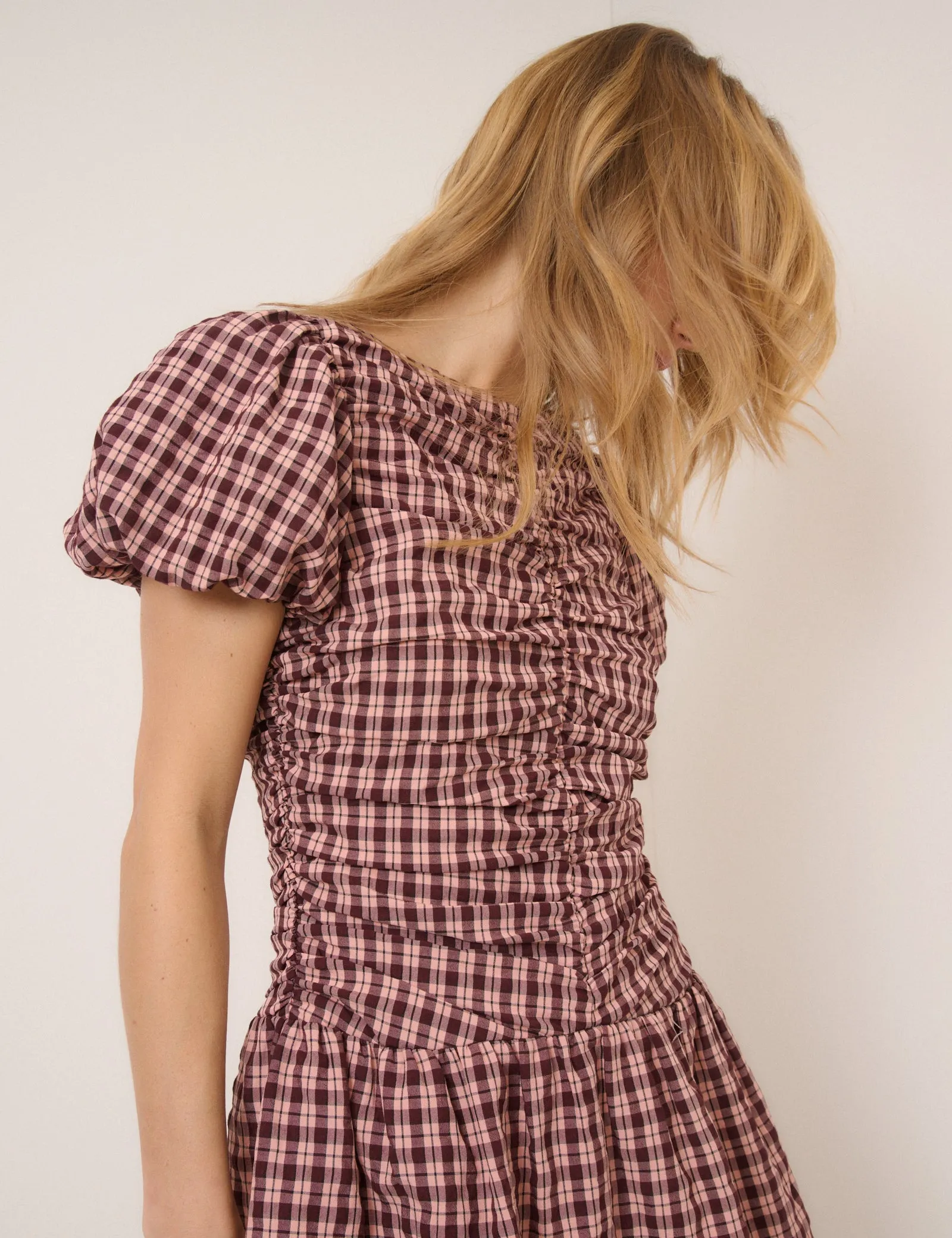 Pink Gingham Haven Mini Dress sold by Nobody's Child product image thumbnail 3