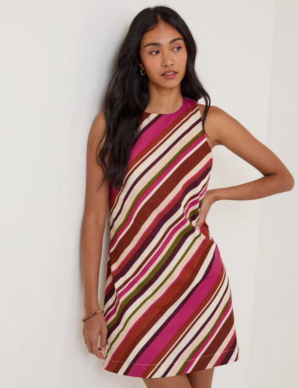 Multi Striped Palermo Mini Dress sold by Nobody's Child