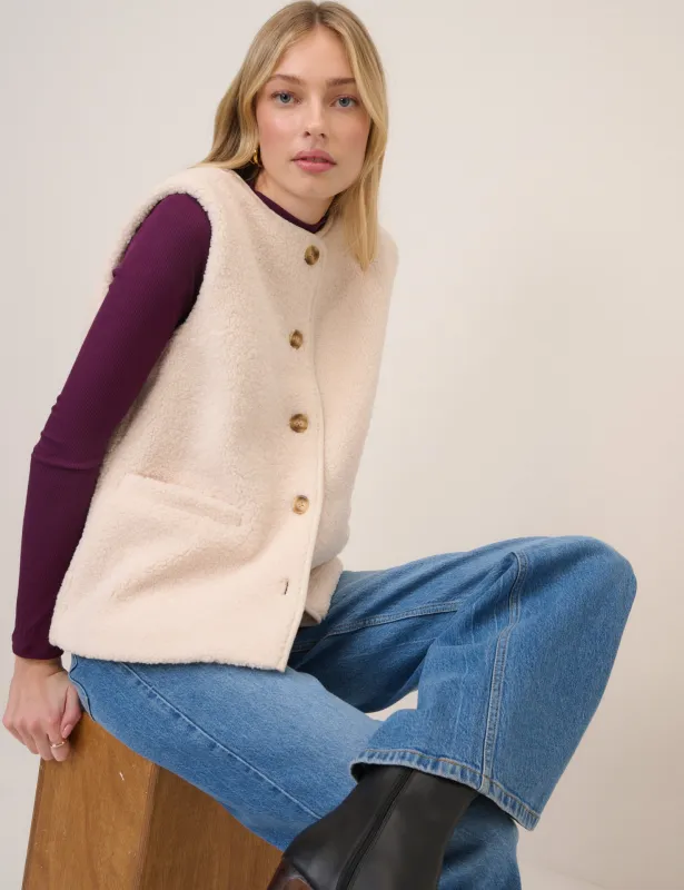 White Borg Gilet sold by Nobody's Child