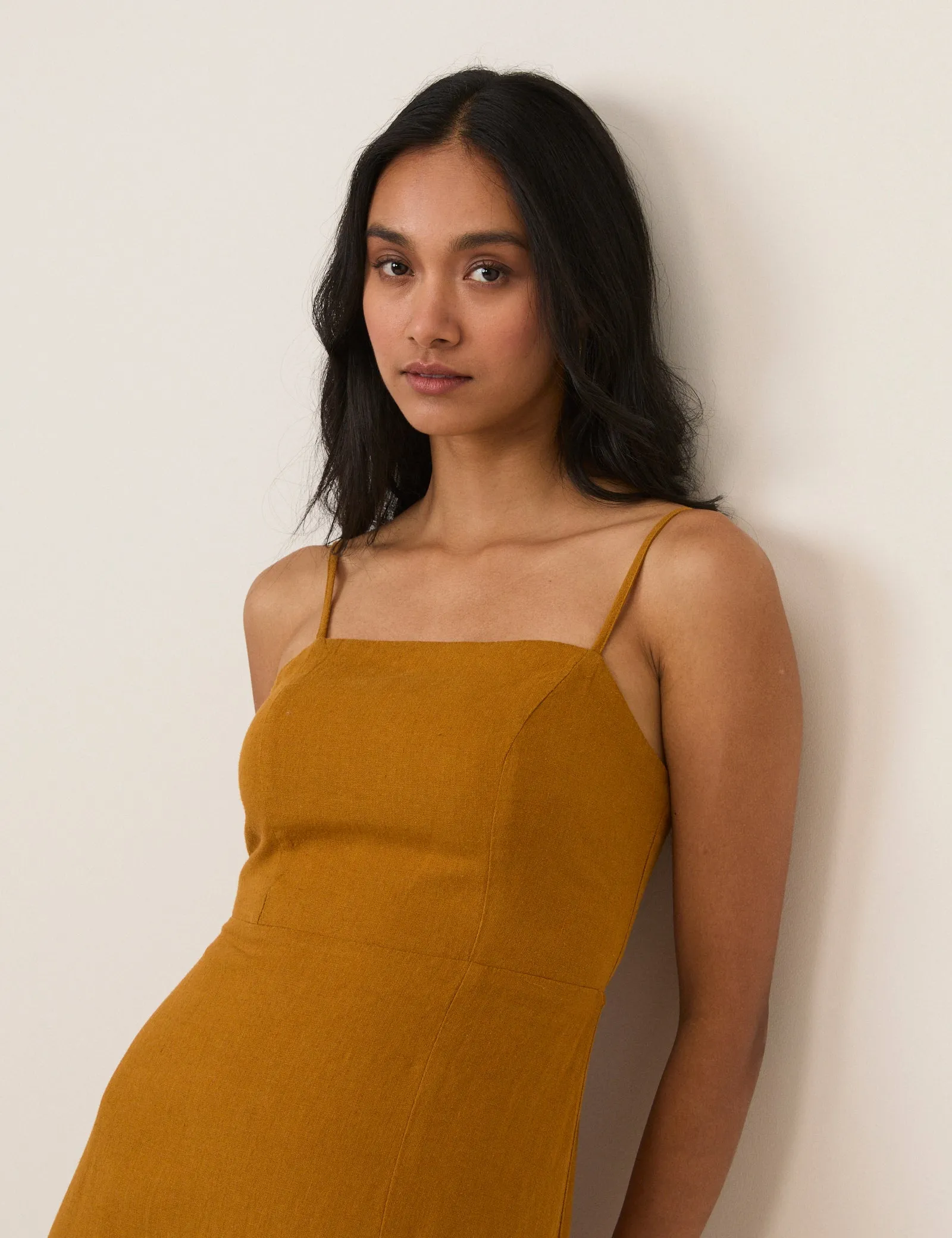 Mustard Yellow Maddy Midi Dress sold by Nobody's Child product image thumbnail 2