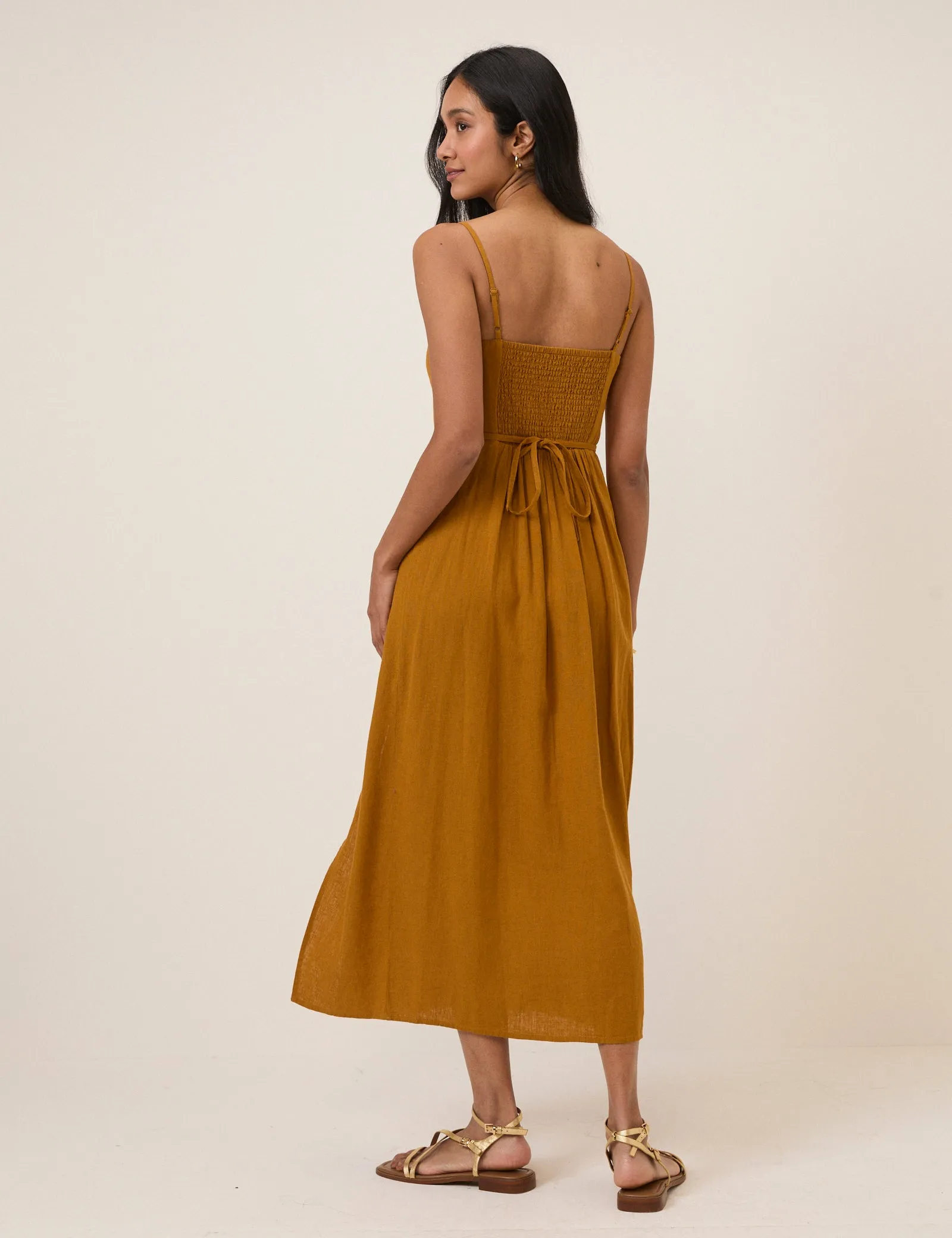 Mustard Yellow Maddy Midi Dress sold by Nobody's Child product image thumbnail 5