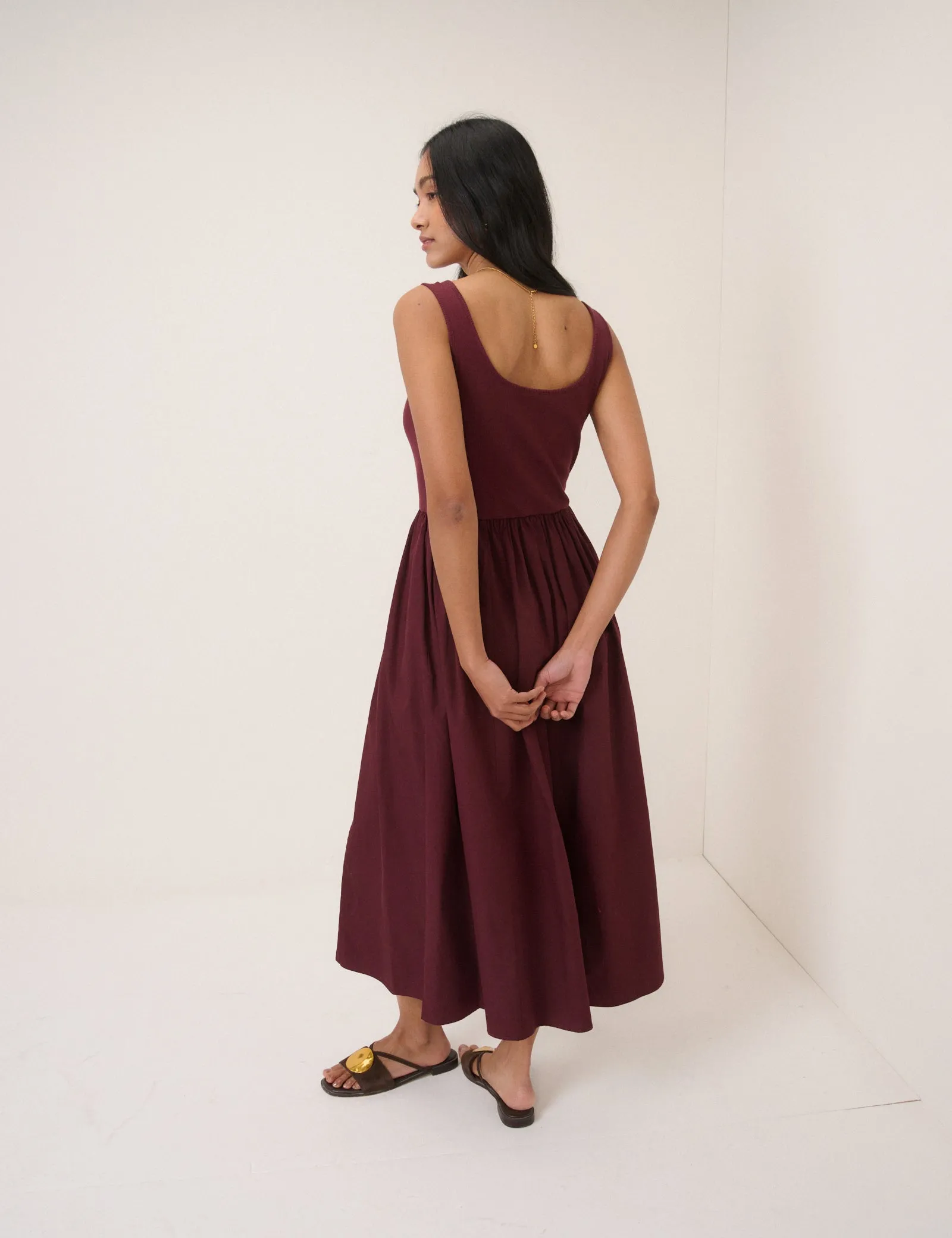 Burgundy Colorado Midi Dress sold by Nobody's Child product image thumbnail 4
