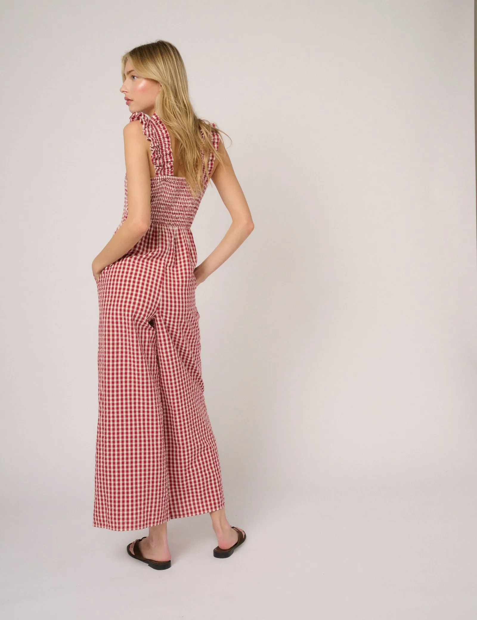 Red Gingham Maya Jumpsuit sold by Nobody's Child product image thumbnail 5