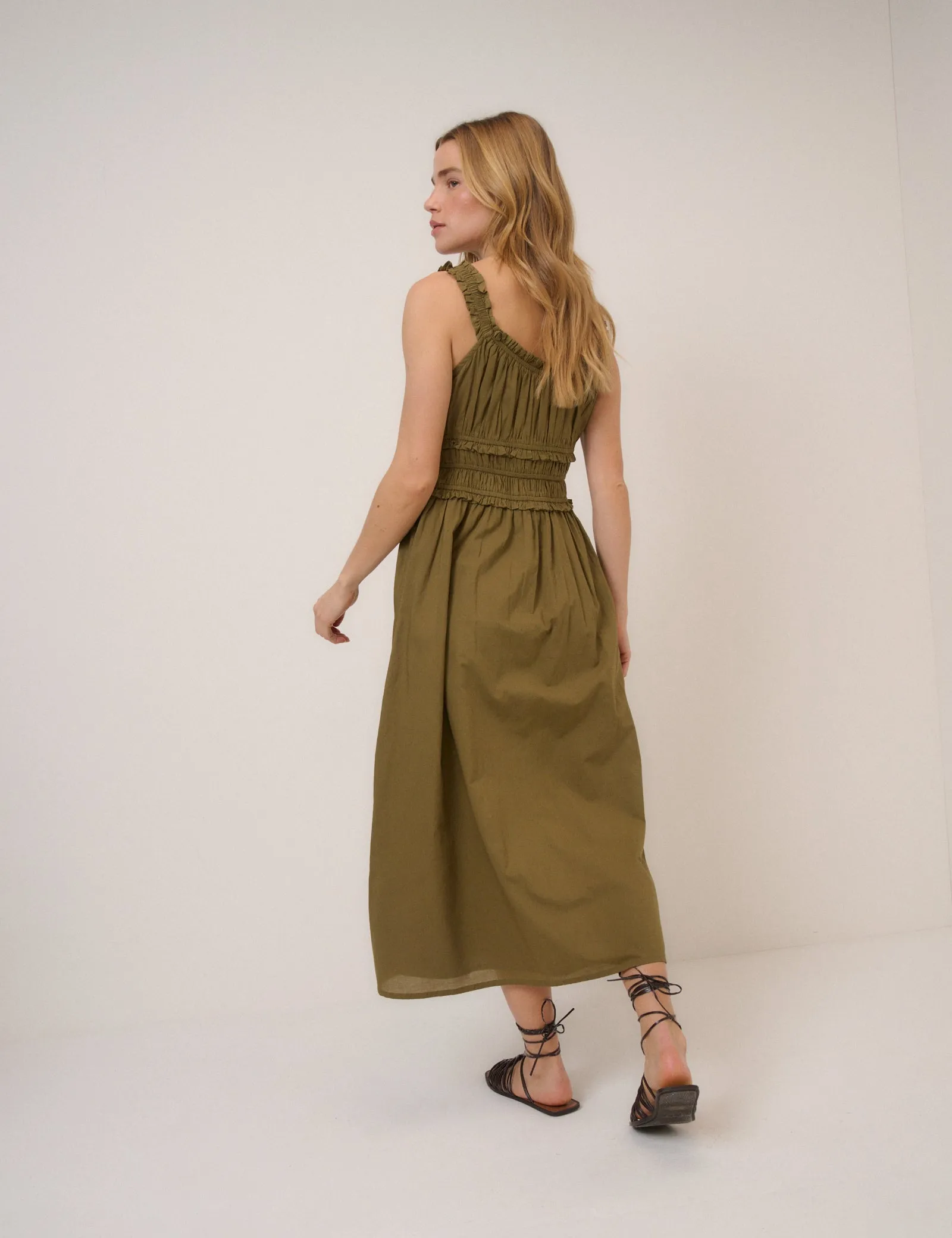 Green Sleeveless Ariel Midi Dress sold by Nobody's Child product image thumbnail 5