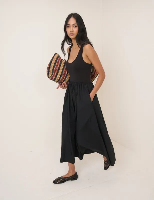 Black Racer Back Lexie Midi Dress sold by Nobody's Child