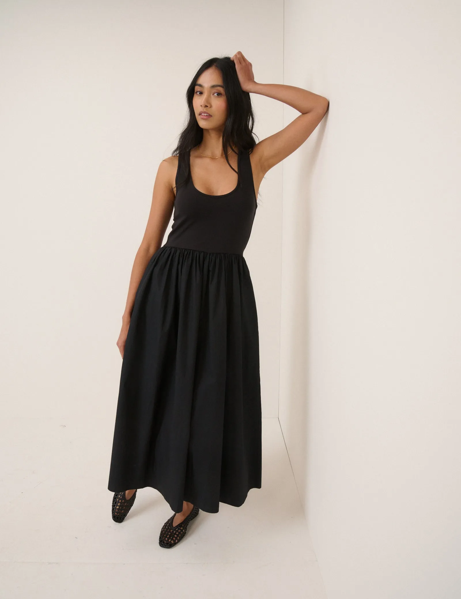 Black Racer Back Lexie Midi Dress sold by Nobody's Child product image thumbnail 3