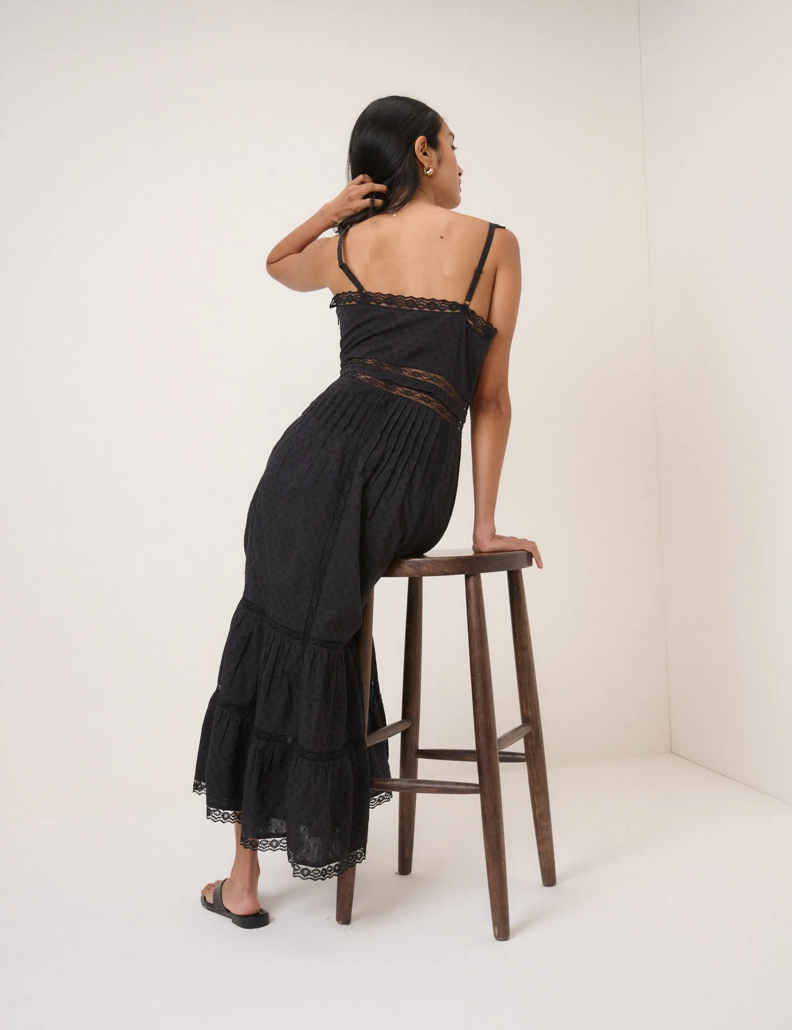 Black Tiered Lennox Midi Dress sold by Nobody's Child product image thumbnail 5