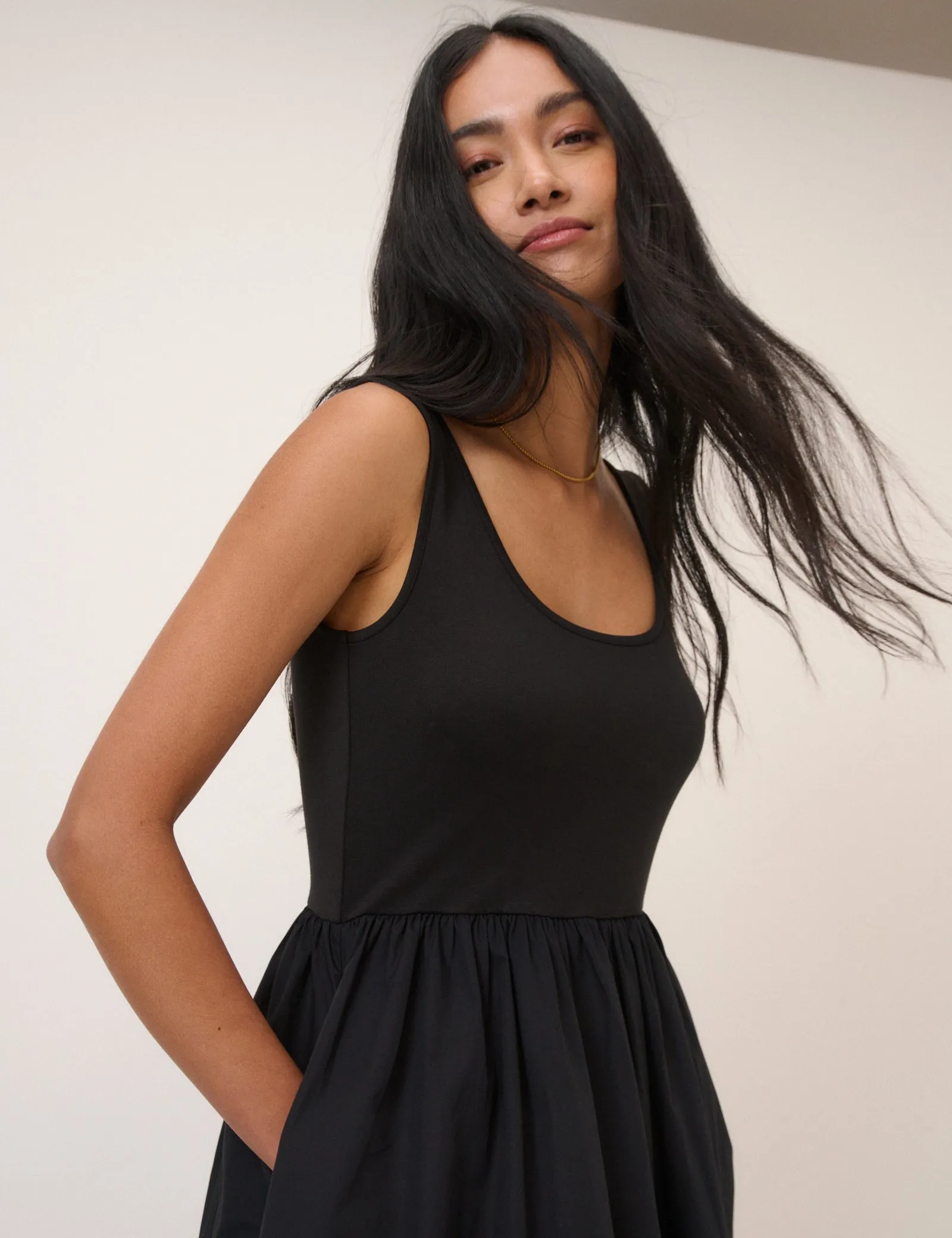 Black Sleeveless Colorado Midi Dress sold by Nobody's Child product image thumbnail 2